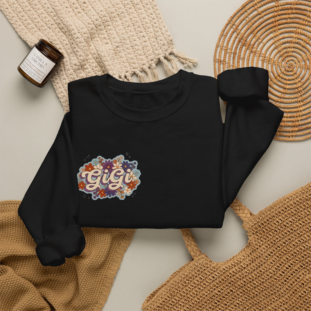 Gigi Floral Crewneck Sweatshirt — Vintage Flower Graphic Sweatshirt