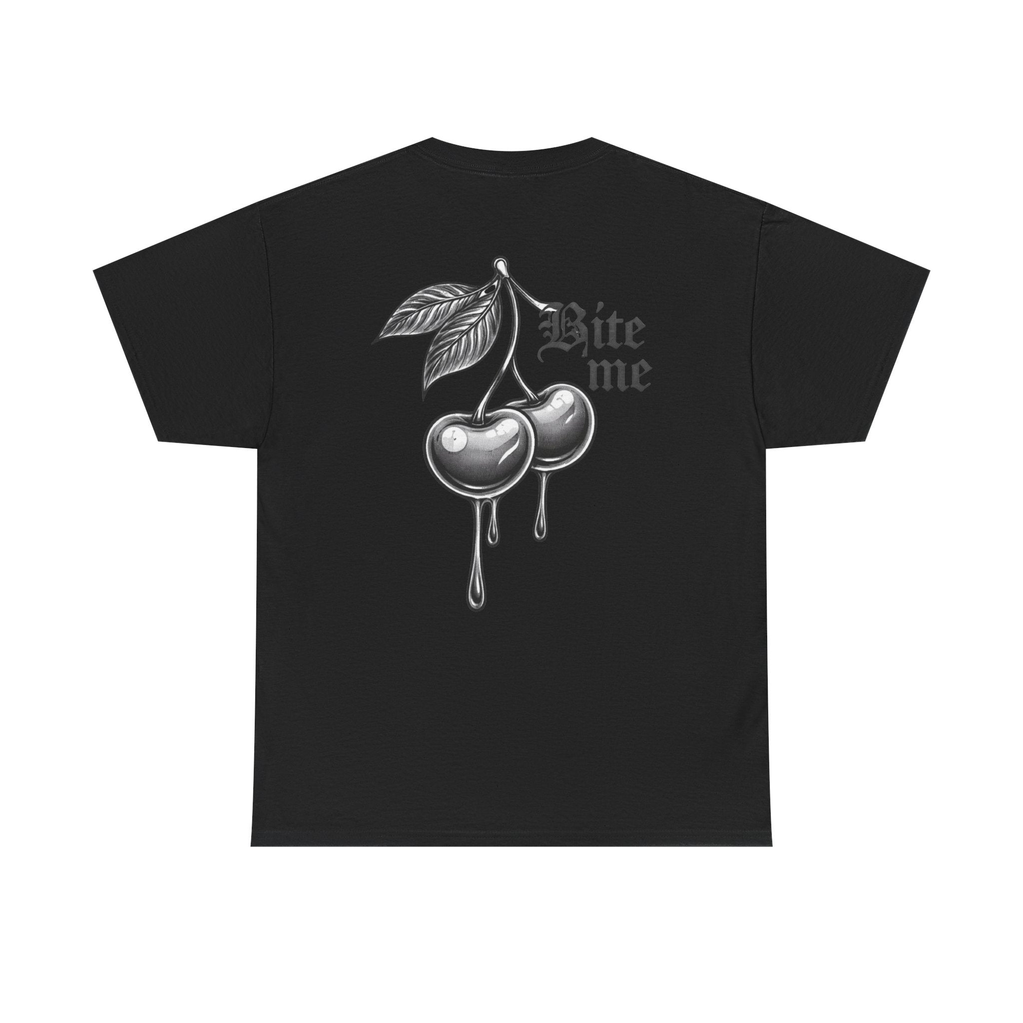 Bite Me Cherry Tee — Dripping Cherry Graphic T-Shirt