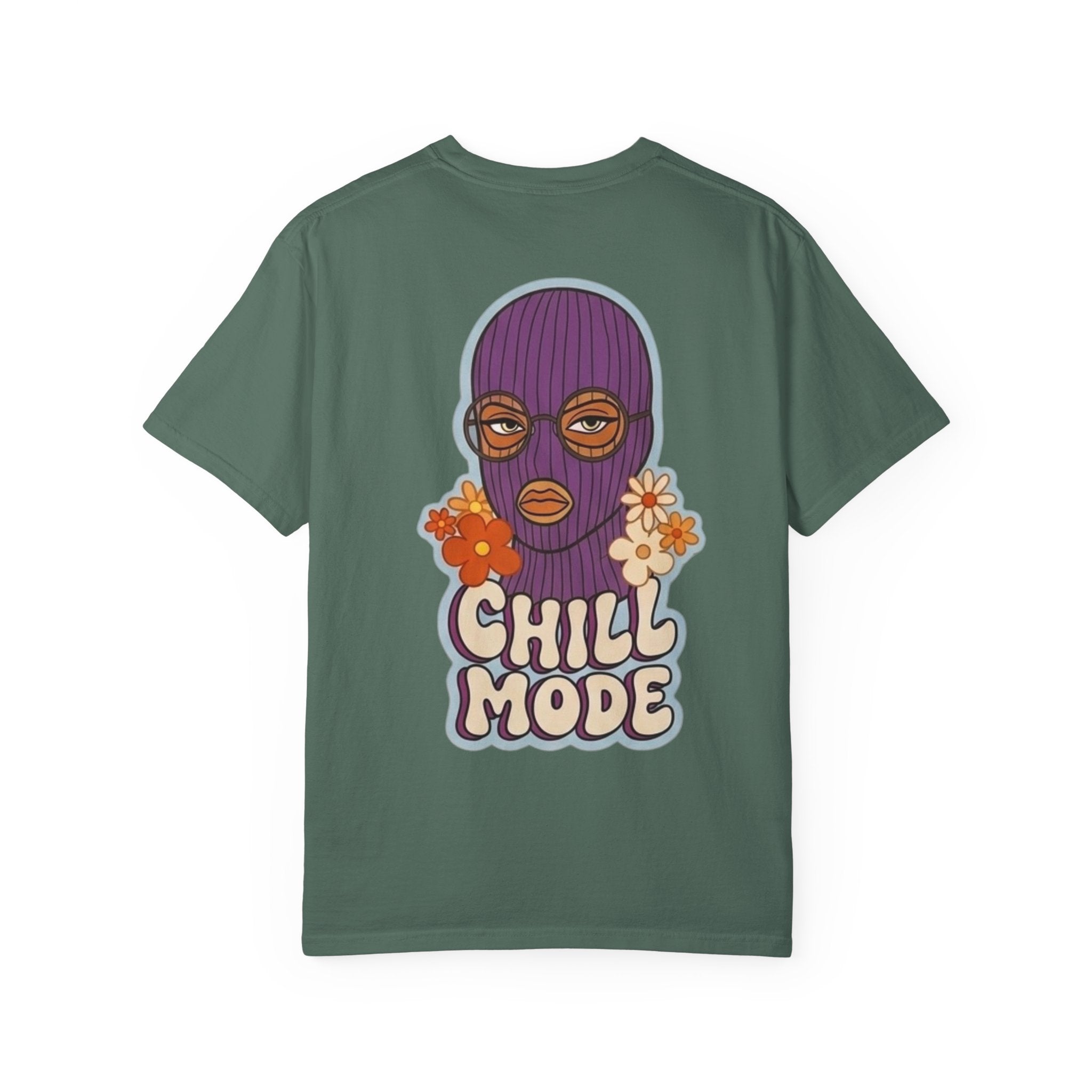 Chill Mode Ski Mask T-Shirt — Retro Floral Graphic Tees