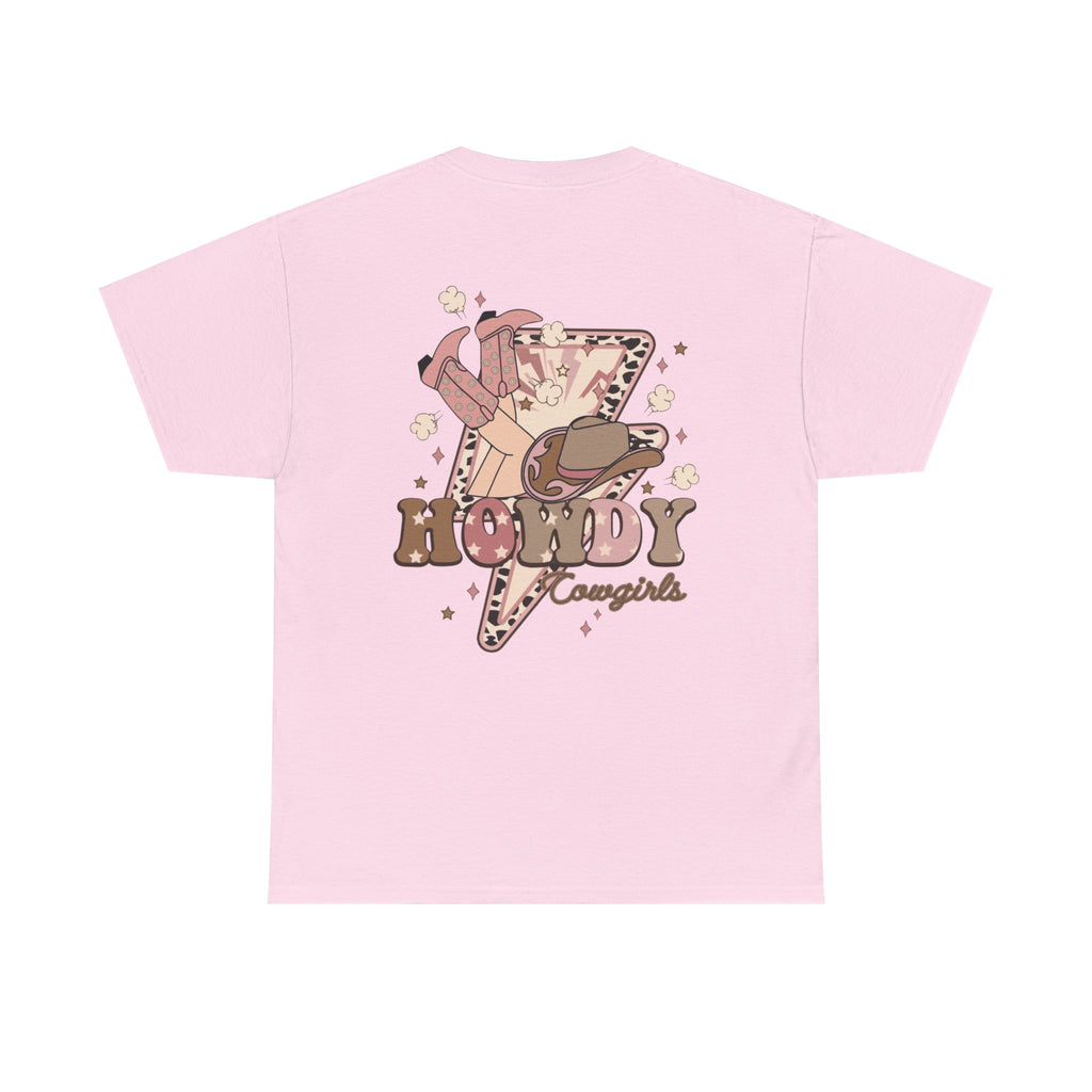 Howdy Cowgirl T-Shirt — Retro Western Lightning Cowgirl Graphic Tee