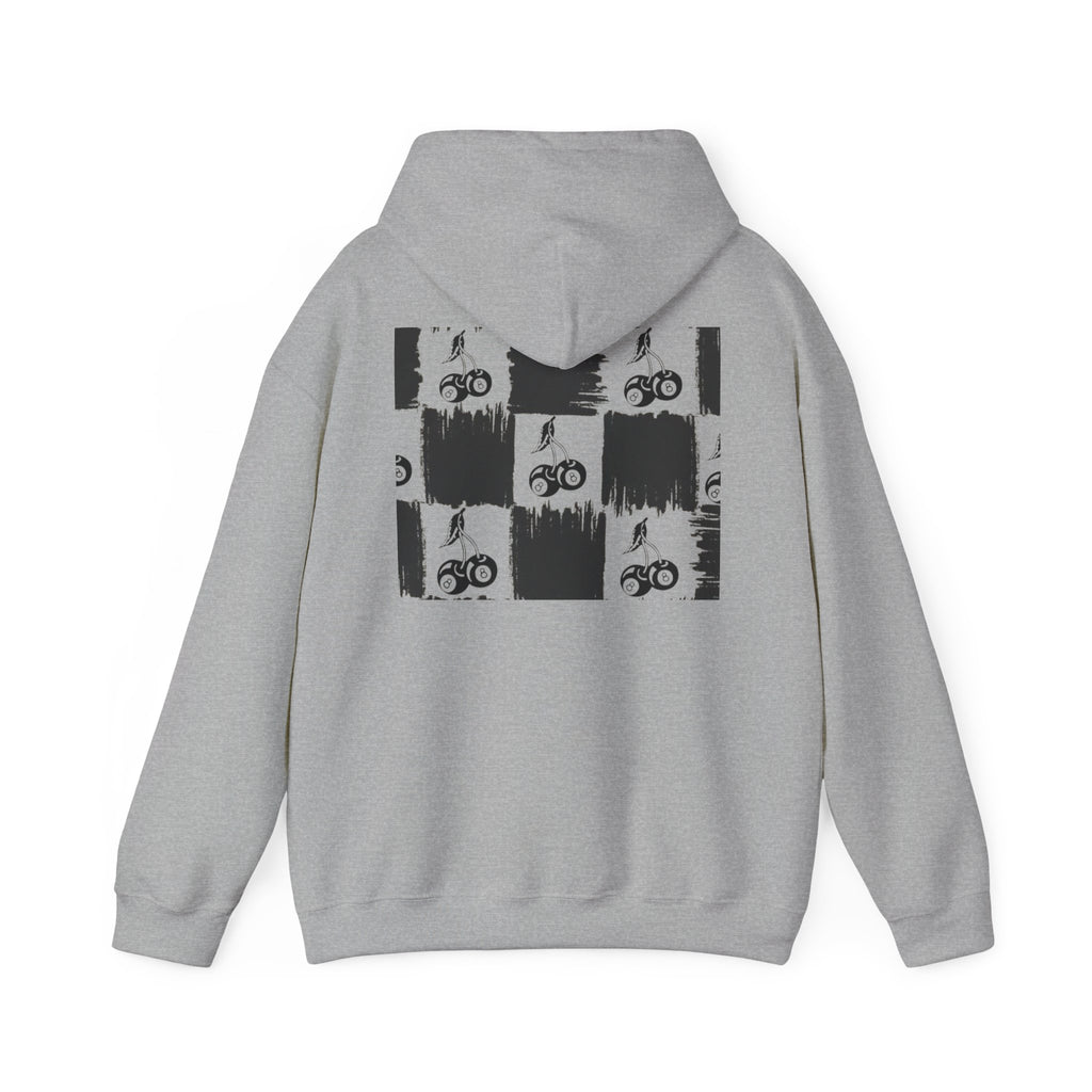 Cherry Checkerboard Hoodie —  Pattern Hooded Sweatshirt