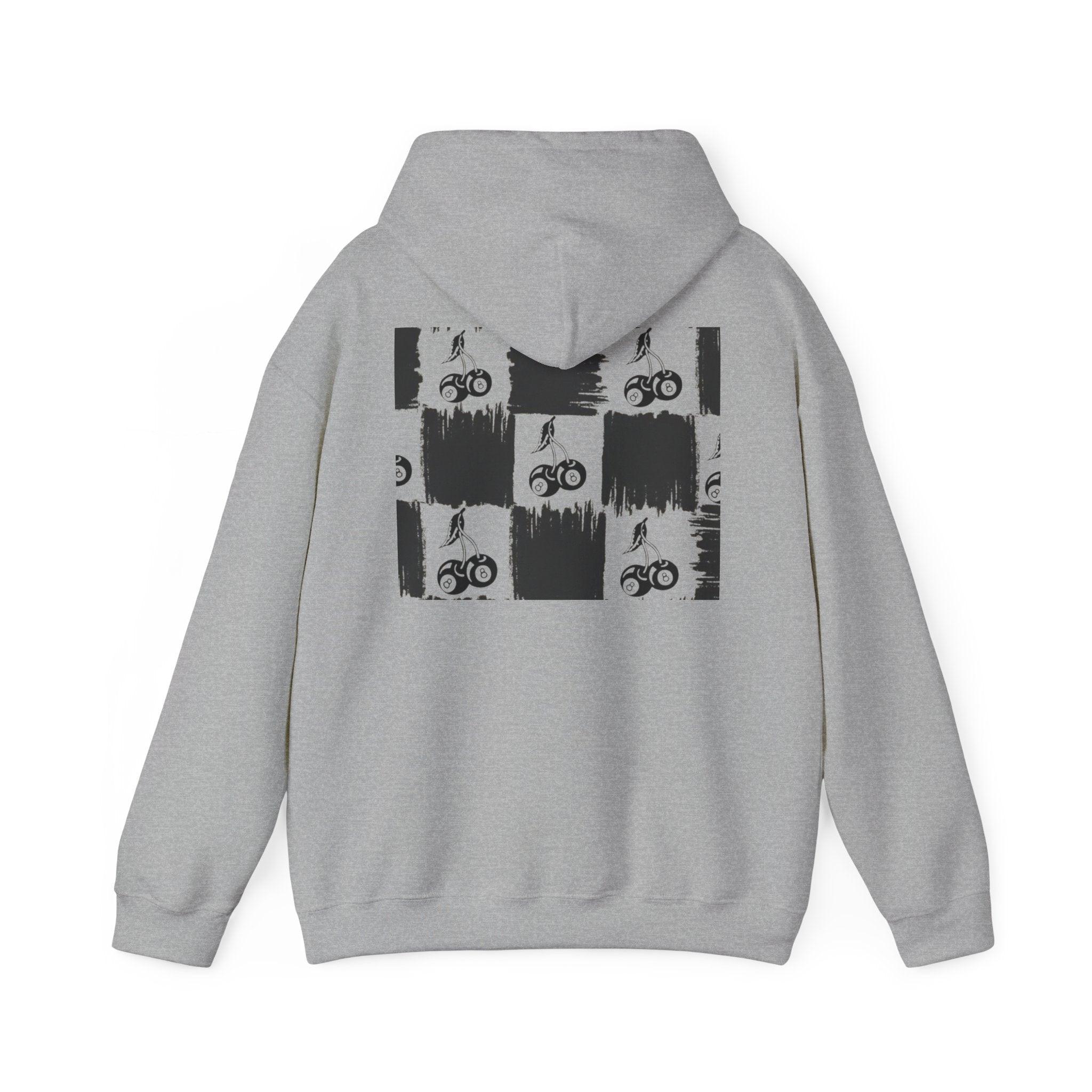 Cherry Checkerboard Hoodie —  Pattern Hooded Sweatshirt
