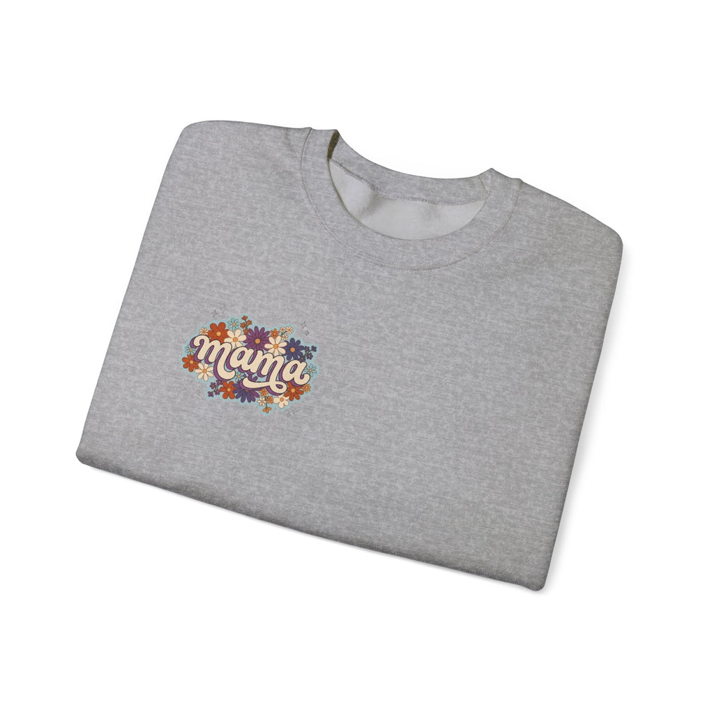Mama Floral Crewneck Sweatshirt — Retro Floral "Mama" Pullover