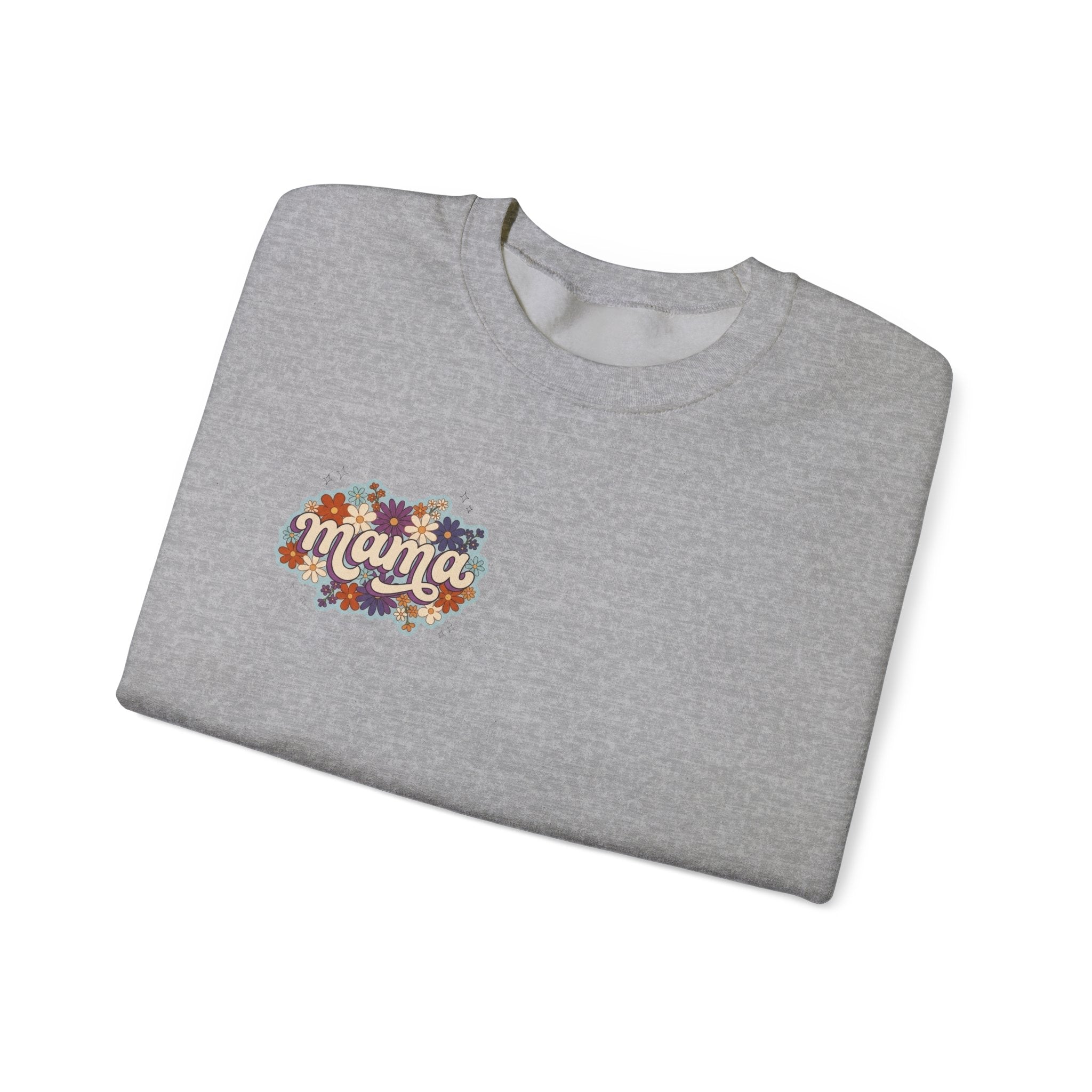 Mama Floral Crewneck Sweatshirt — Retro Floral "Mama" Pullover