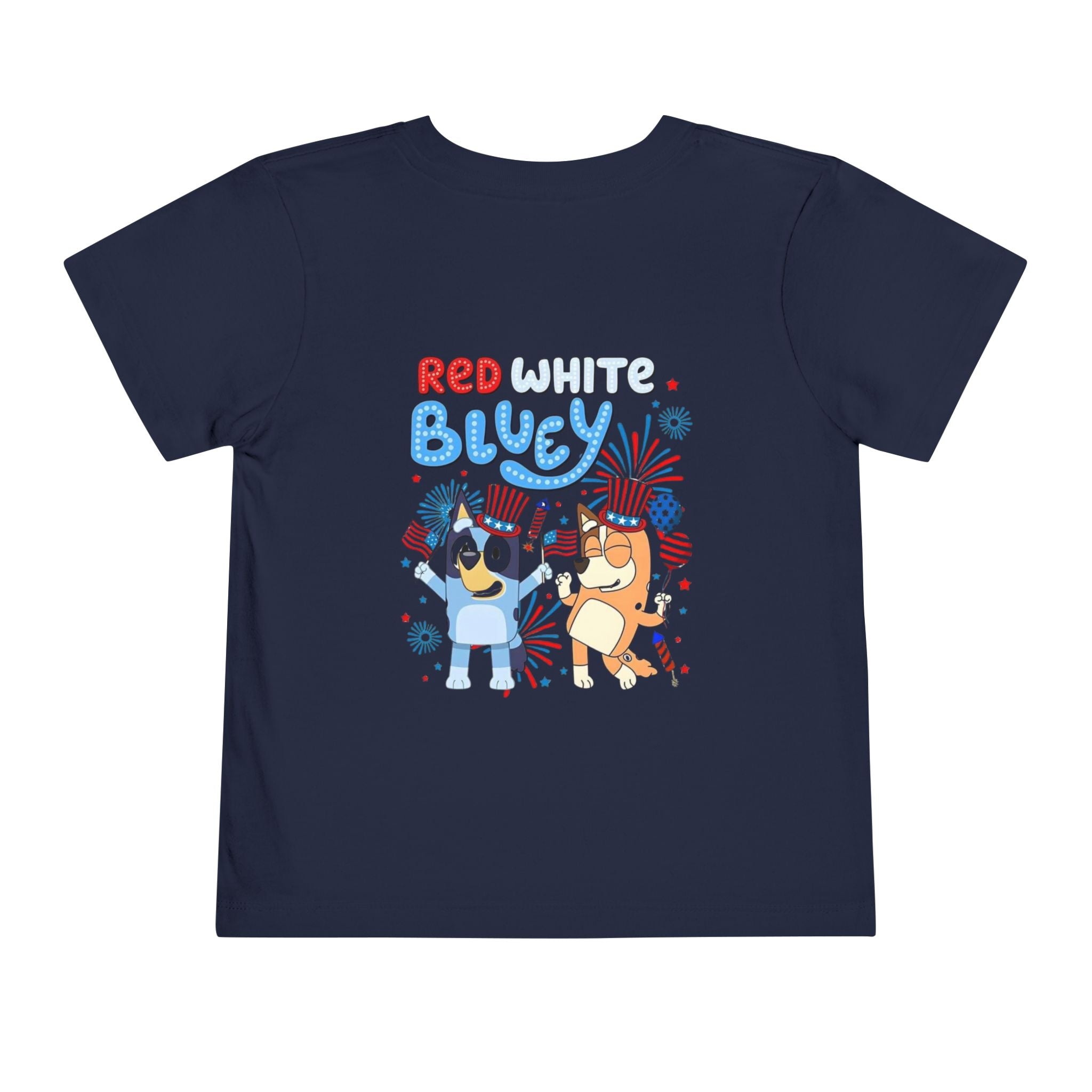 Toddler Tee — "Red White Bluey" 4th of July Kids Shirt