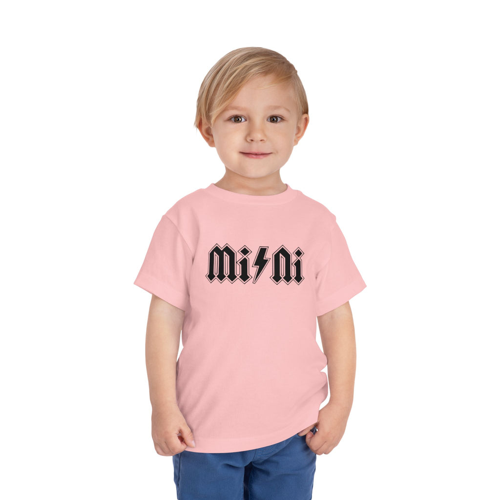 Mini Lightning Toddler Tee — Gothic Rock-Inspired 'Mini' Graphic Shirt