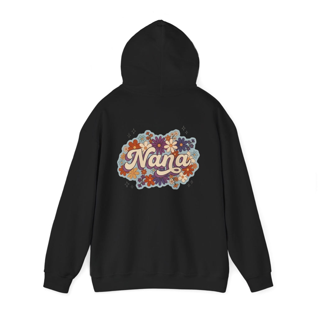 Nana Floral Hoodie — Retro Vintage Flower Grandma Sweatshirt