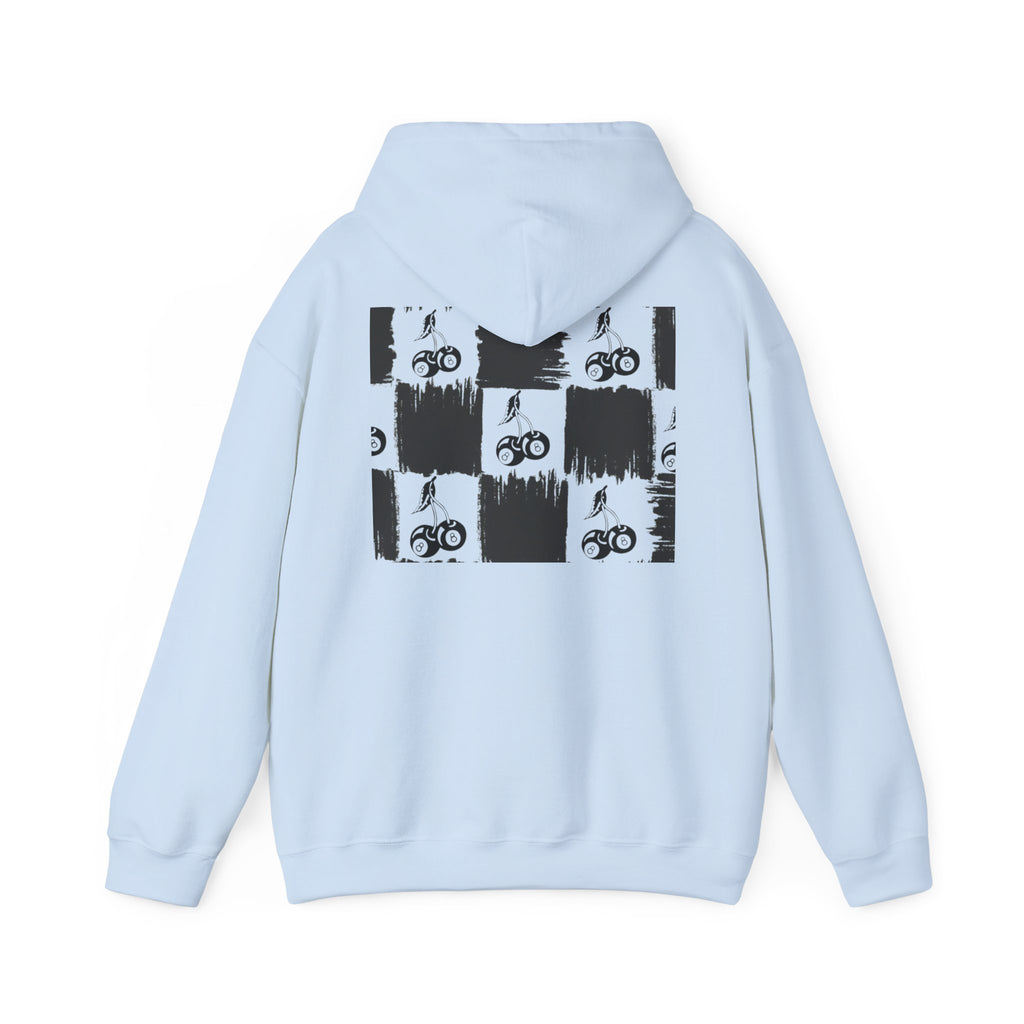 Cherry Checkerboard Hoodie —  Pattern Hooded Sweatshirt