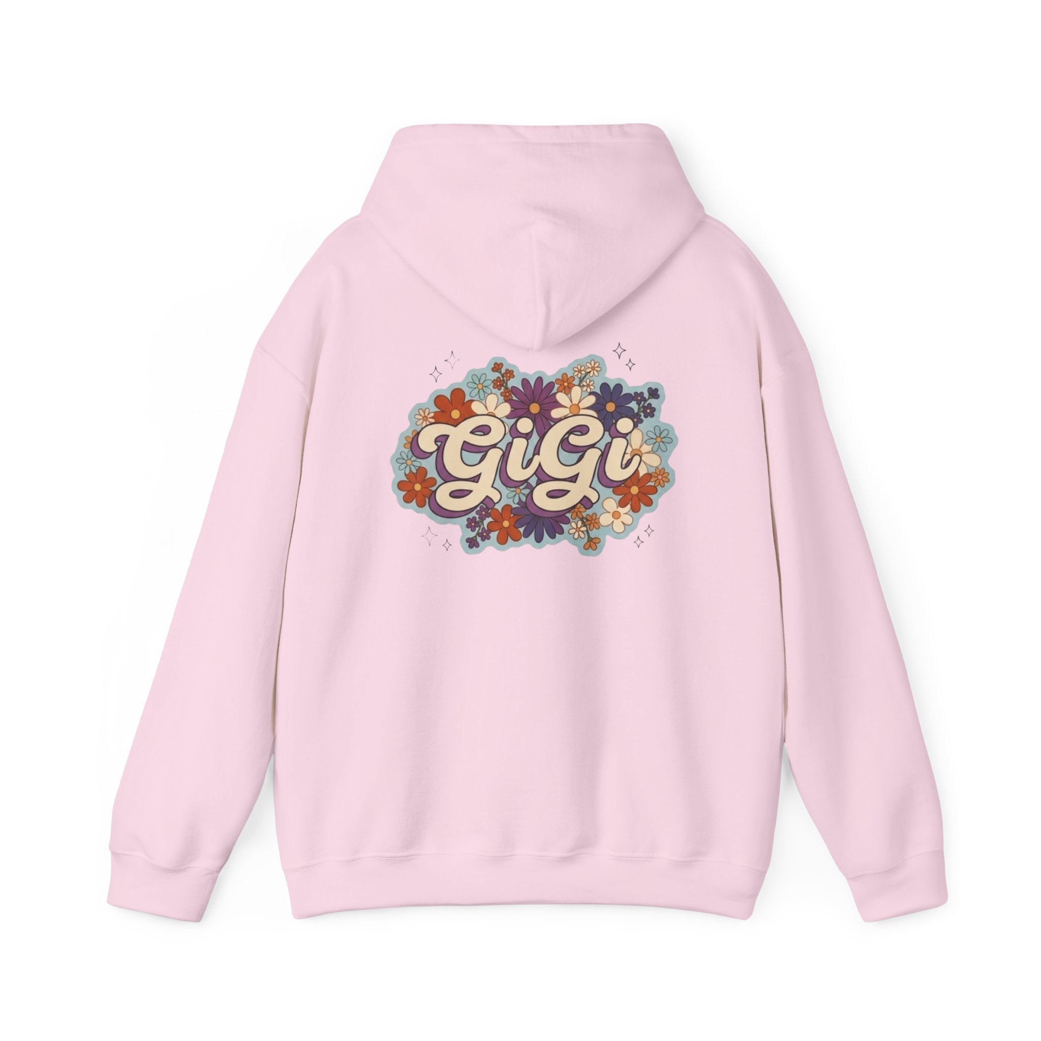 Gigi Floral Retro Hoodie — Vintage Script Flower Design
