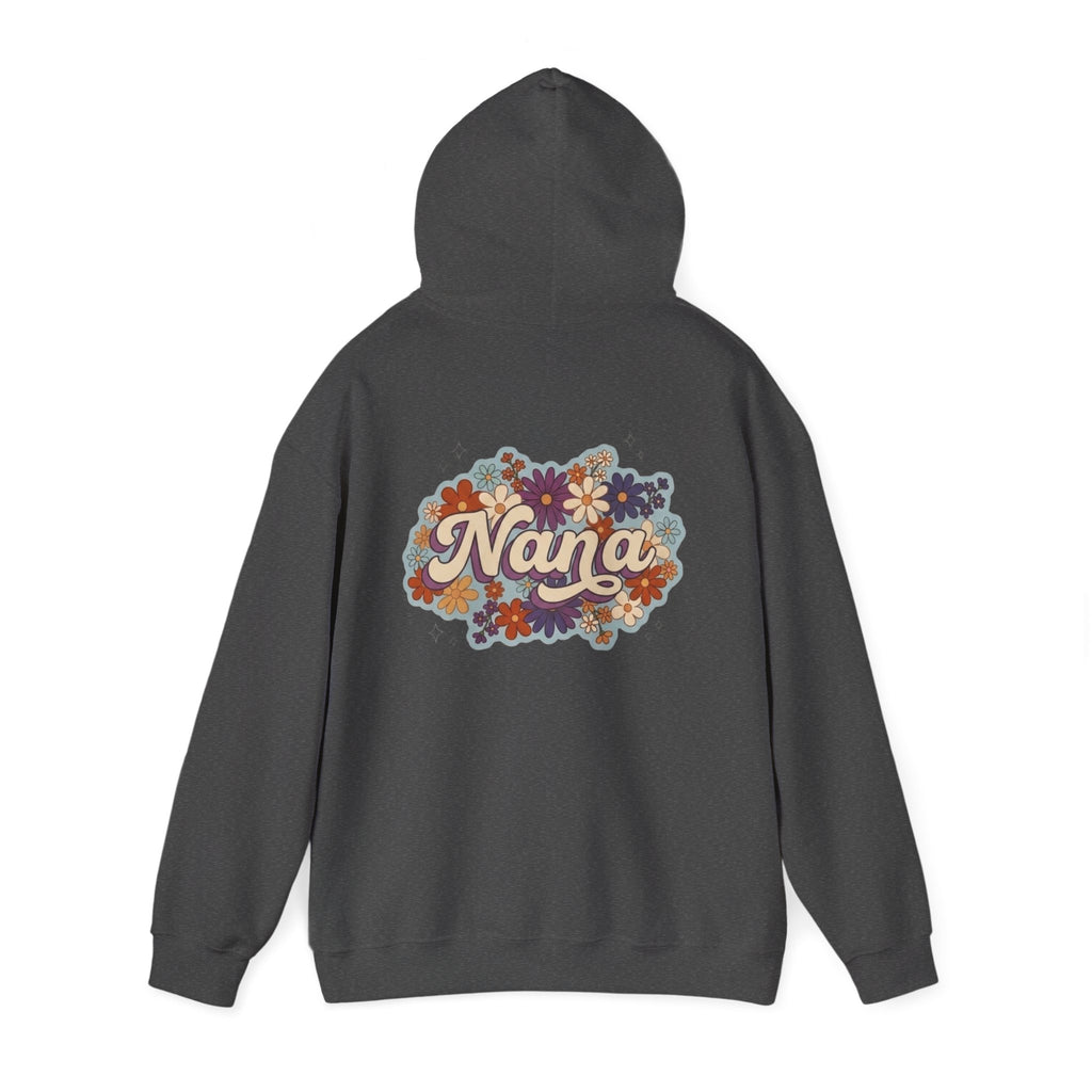 Nana Floral Hoodie — Retro Vintage Flower Grandma Sweatshirt