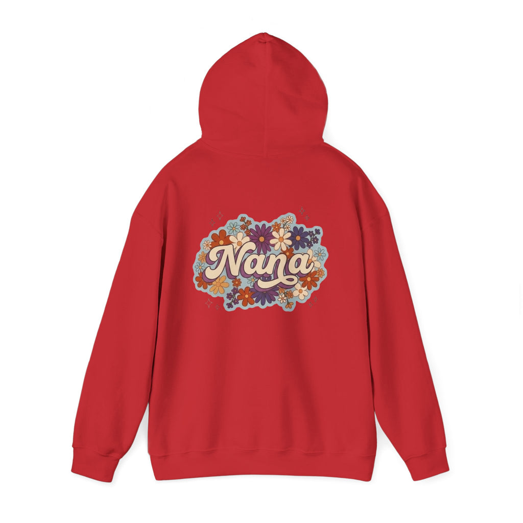 Nana Floral Hoodie — Retro Vintage Flower Grandma Sweatshirt