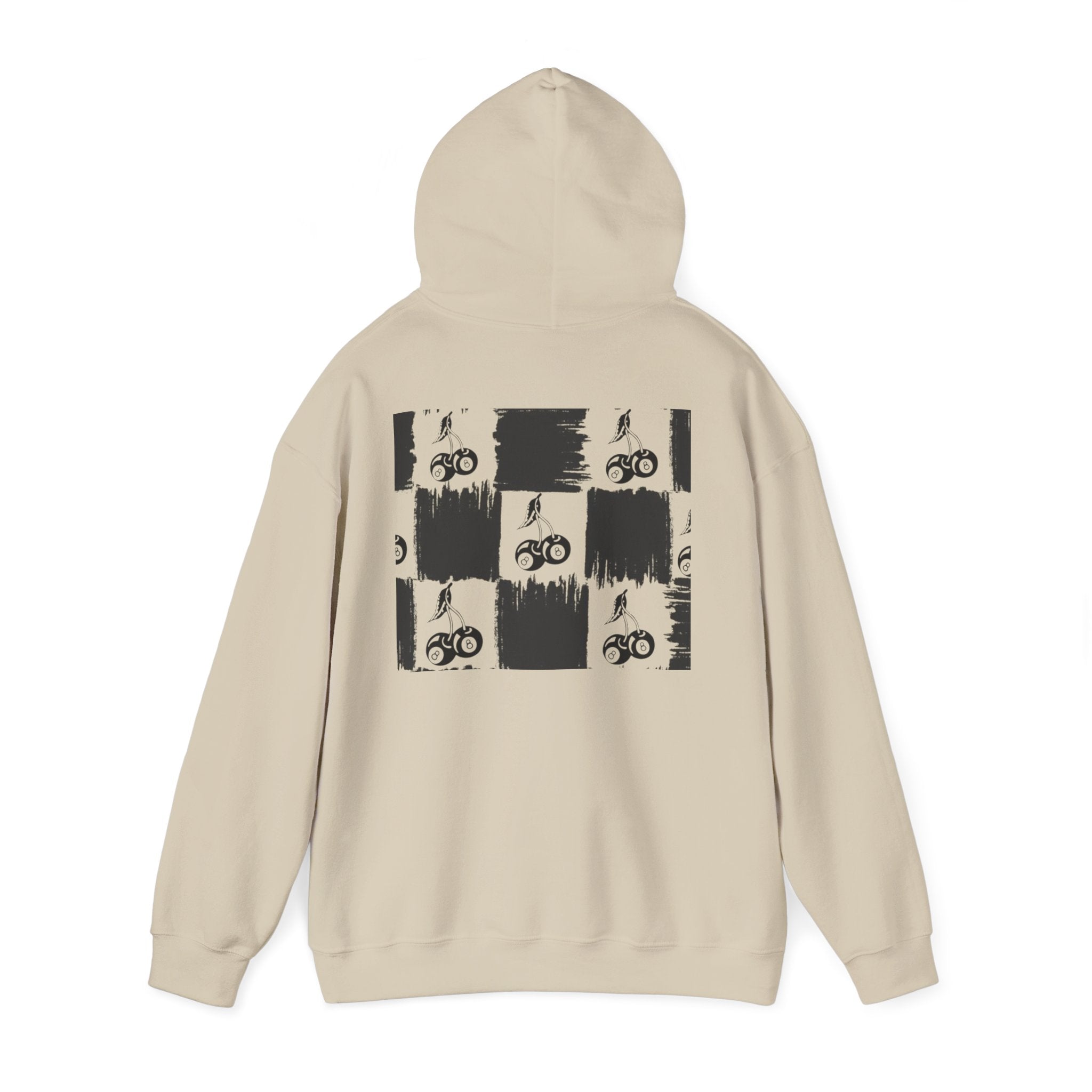 Cherry Checkerboard Hoodie —  Pattern Hooded Sweatshirt