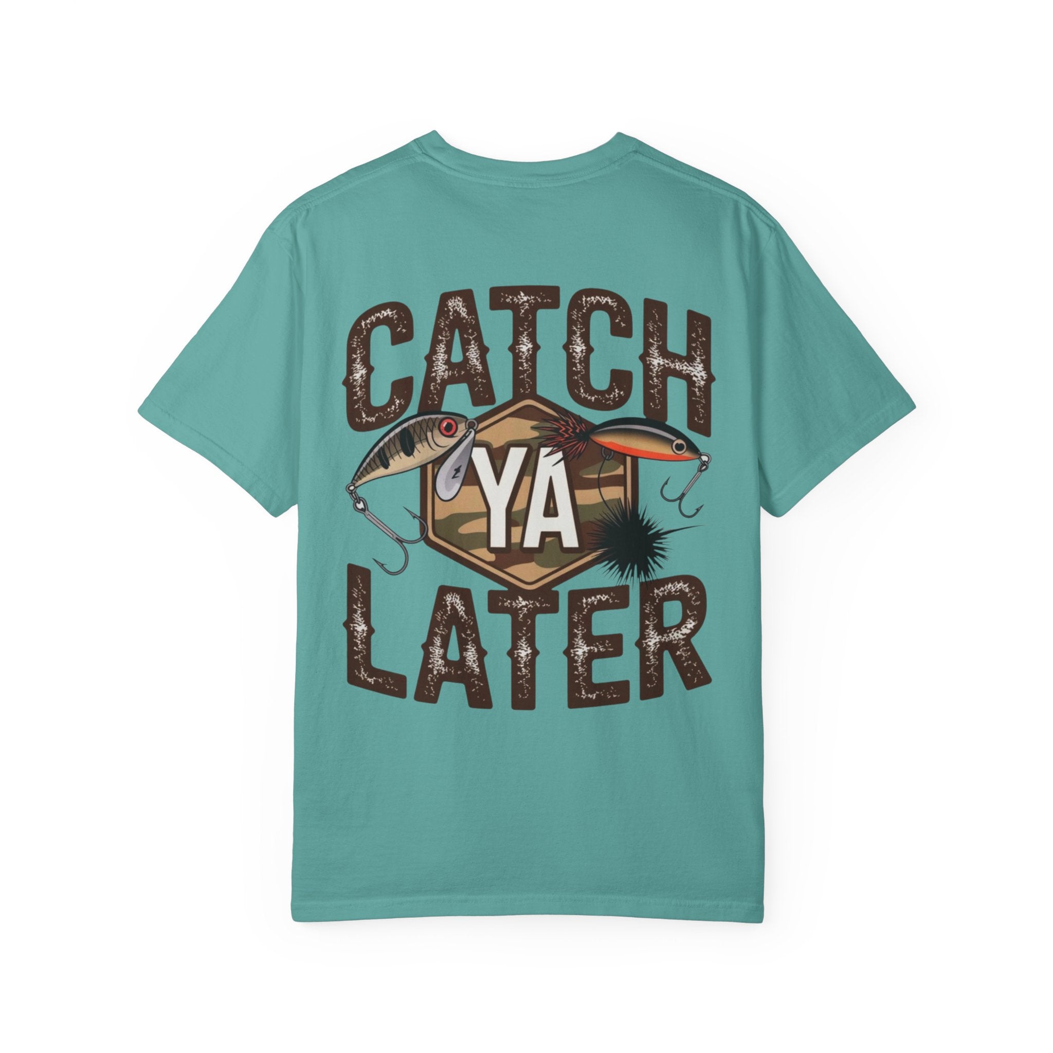 Catch Ya Later Fishing T-Shirt — Retro Lures & Camo Graphic Tee