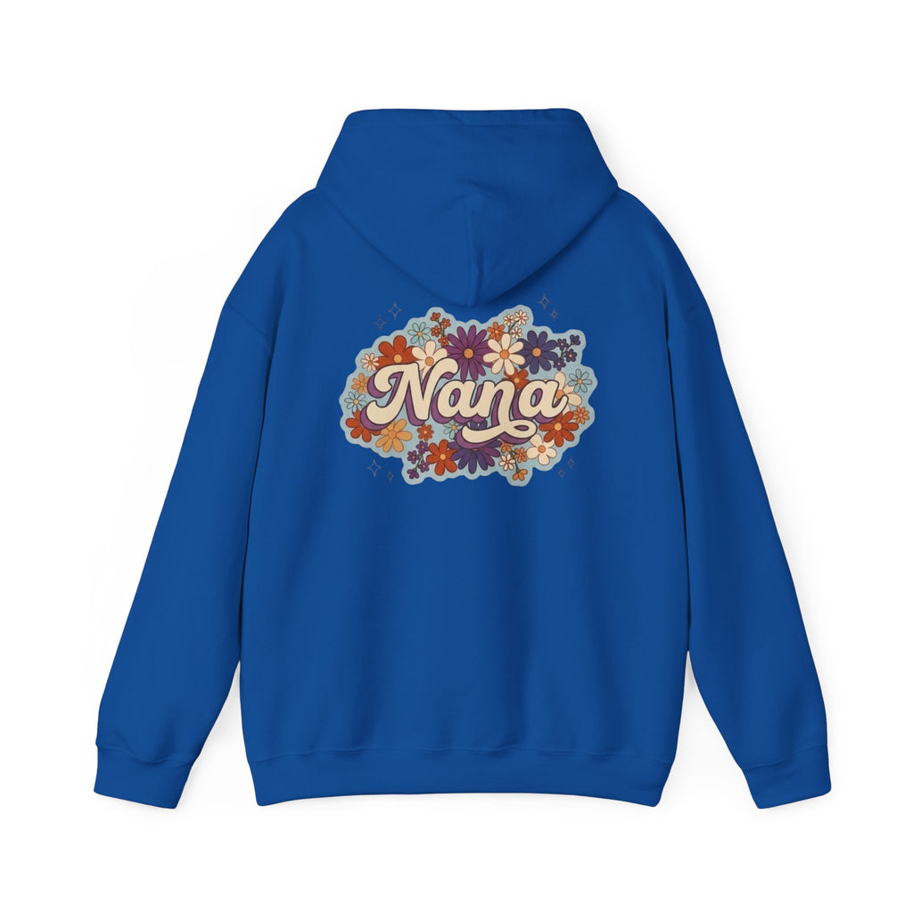 Nana Floral Hoodie — Retro Vintage Flower Grandma Sweatshirt