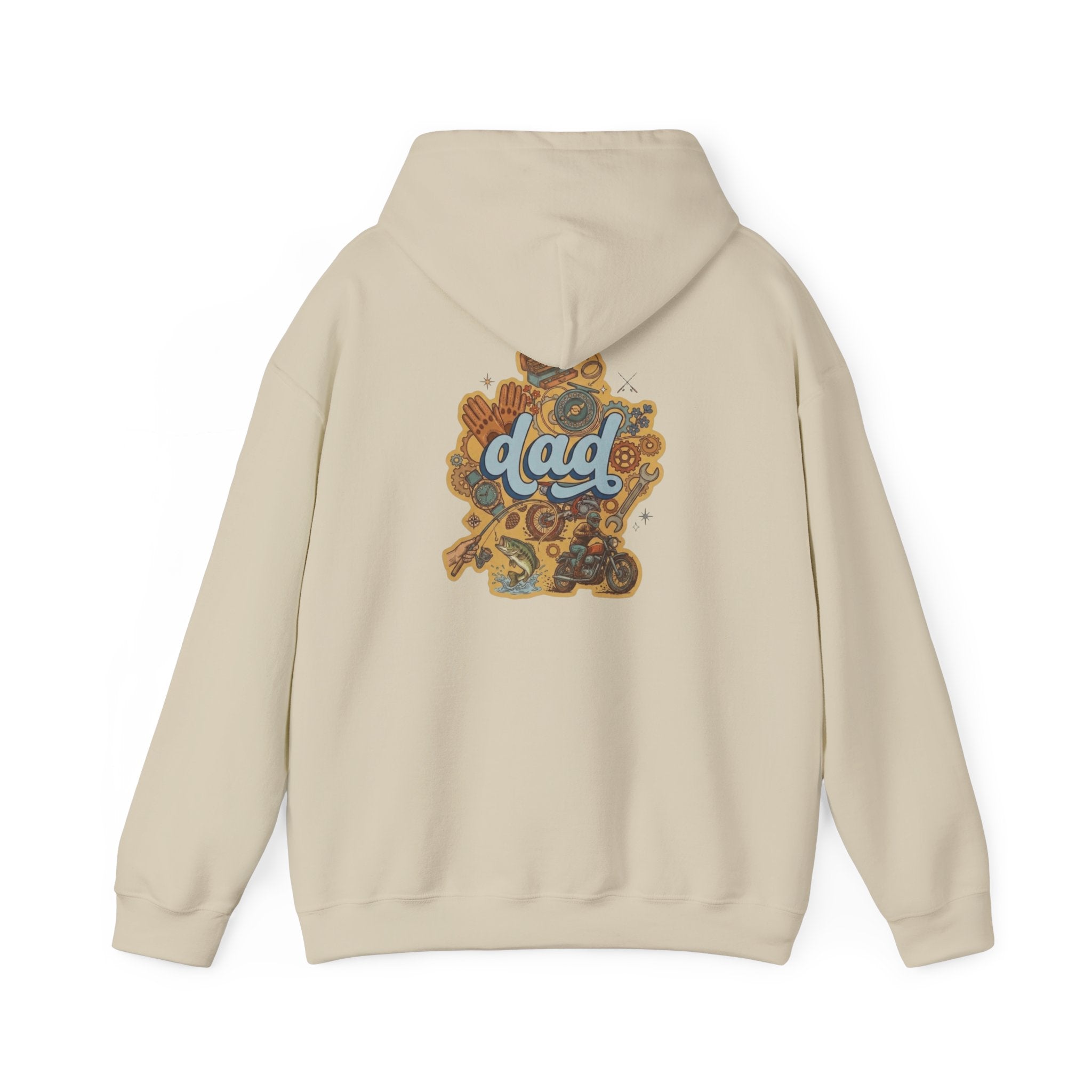 Dad Gear Hoodie — Vintage "dad" Graphic Pullover