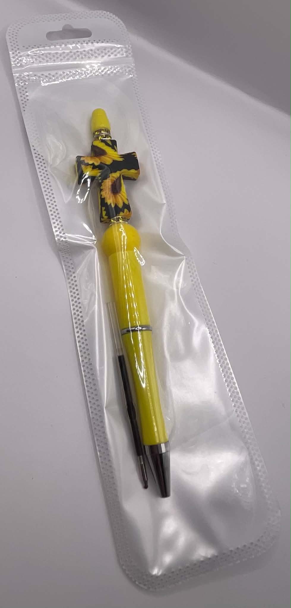 Flower Cross Bead Pen
