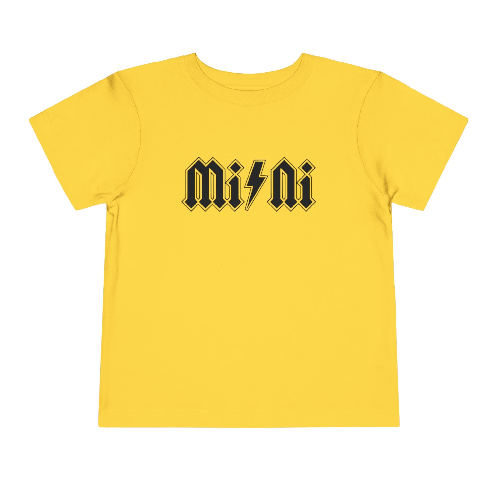 Mini Lightning Toddler Tee — Gothic Rock-Inspired 'Mini' Graphic Shirt