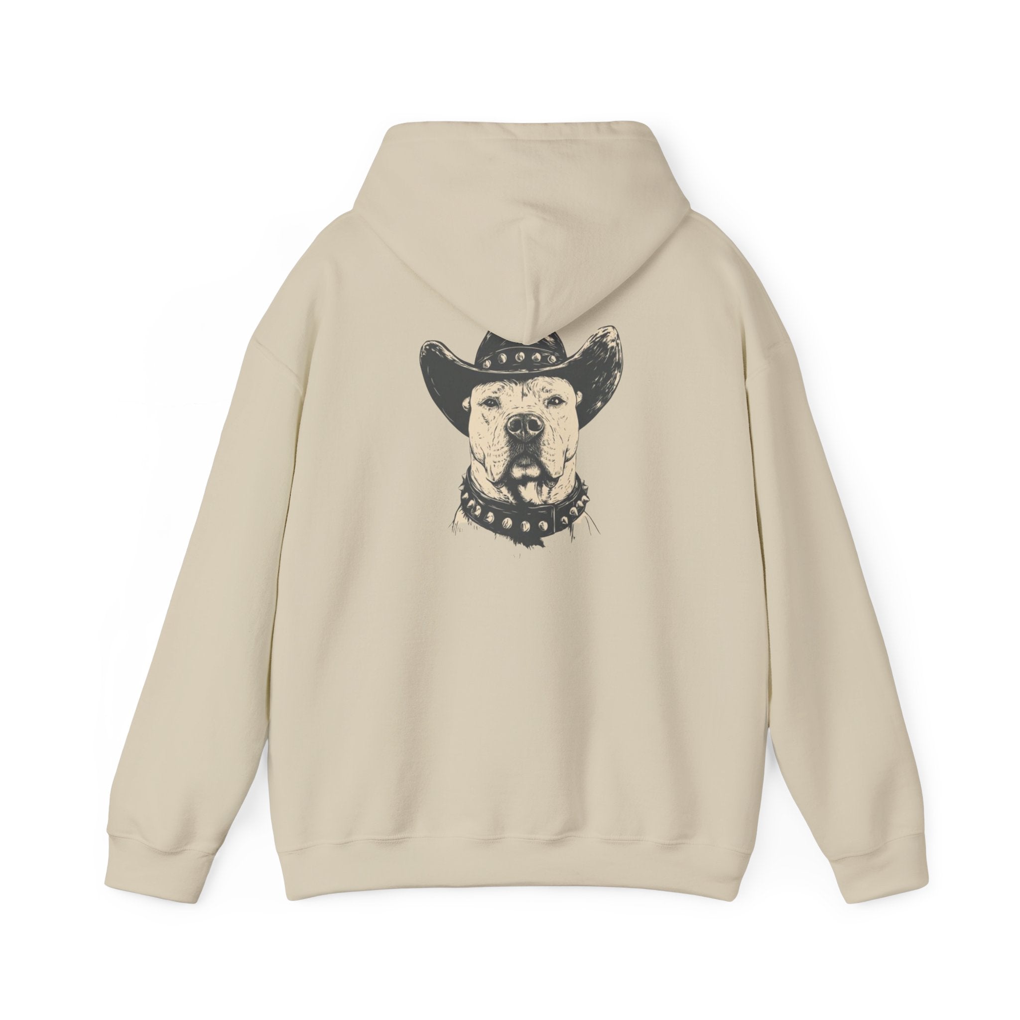 Cowboy Dog Hoodie — Western Pitbull Graphic Hooded Sweatshirt