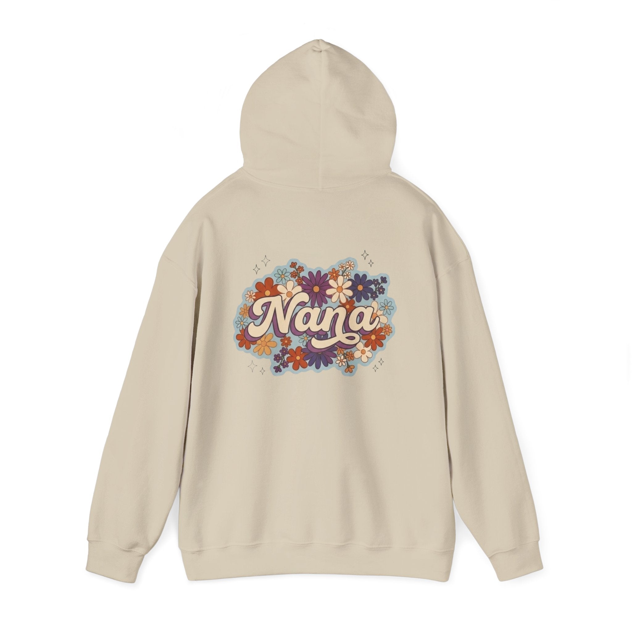 Nana Floral Hoodie — Retro Vintage Flower Grandma Sweatshirt