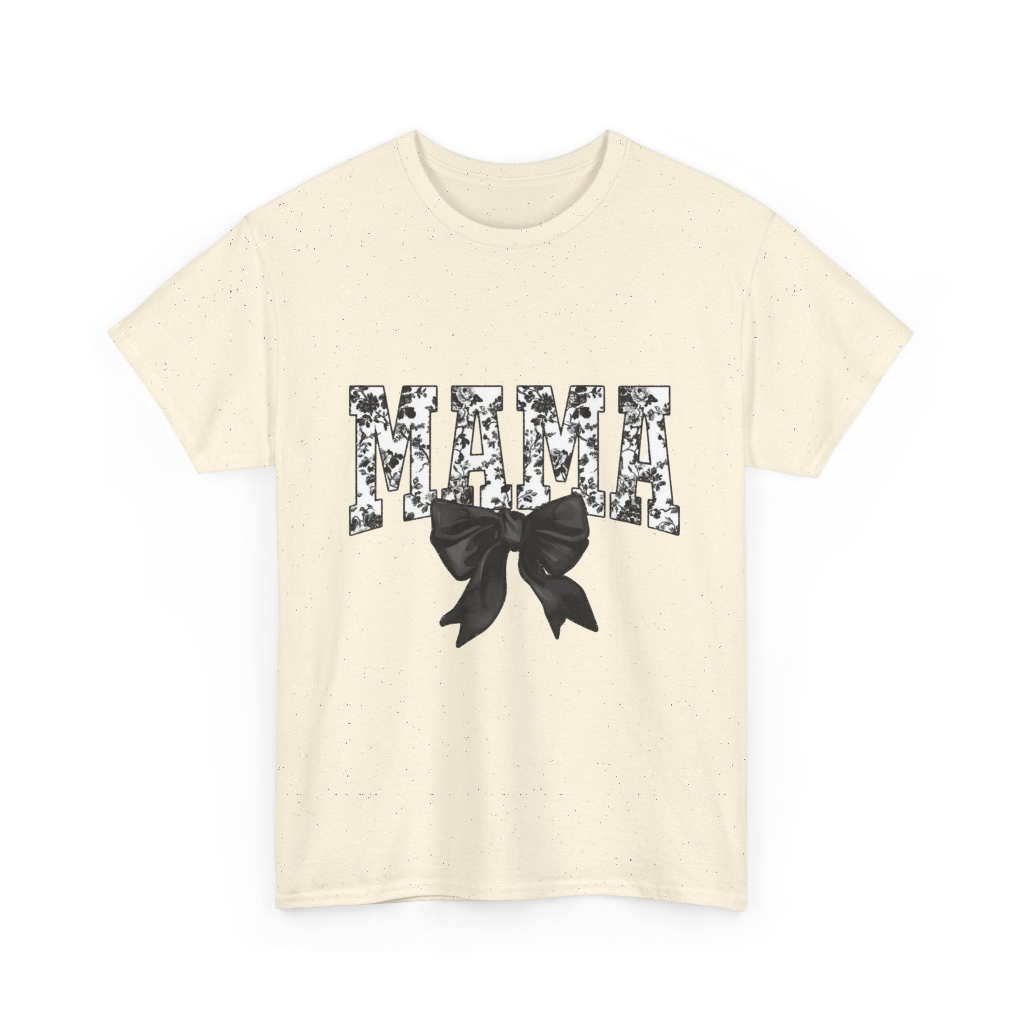 Mama Floral Bow T-Shirt — Floral 'MAMA' Graphic Tee for Moms