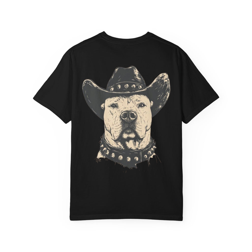 Cowboy Pitbull T-Shirt — Vintage Dog with Cowboy Hat Graphic