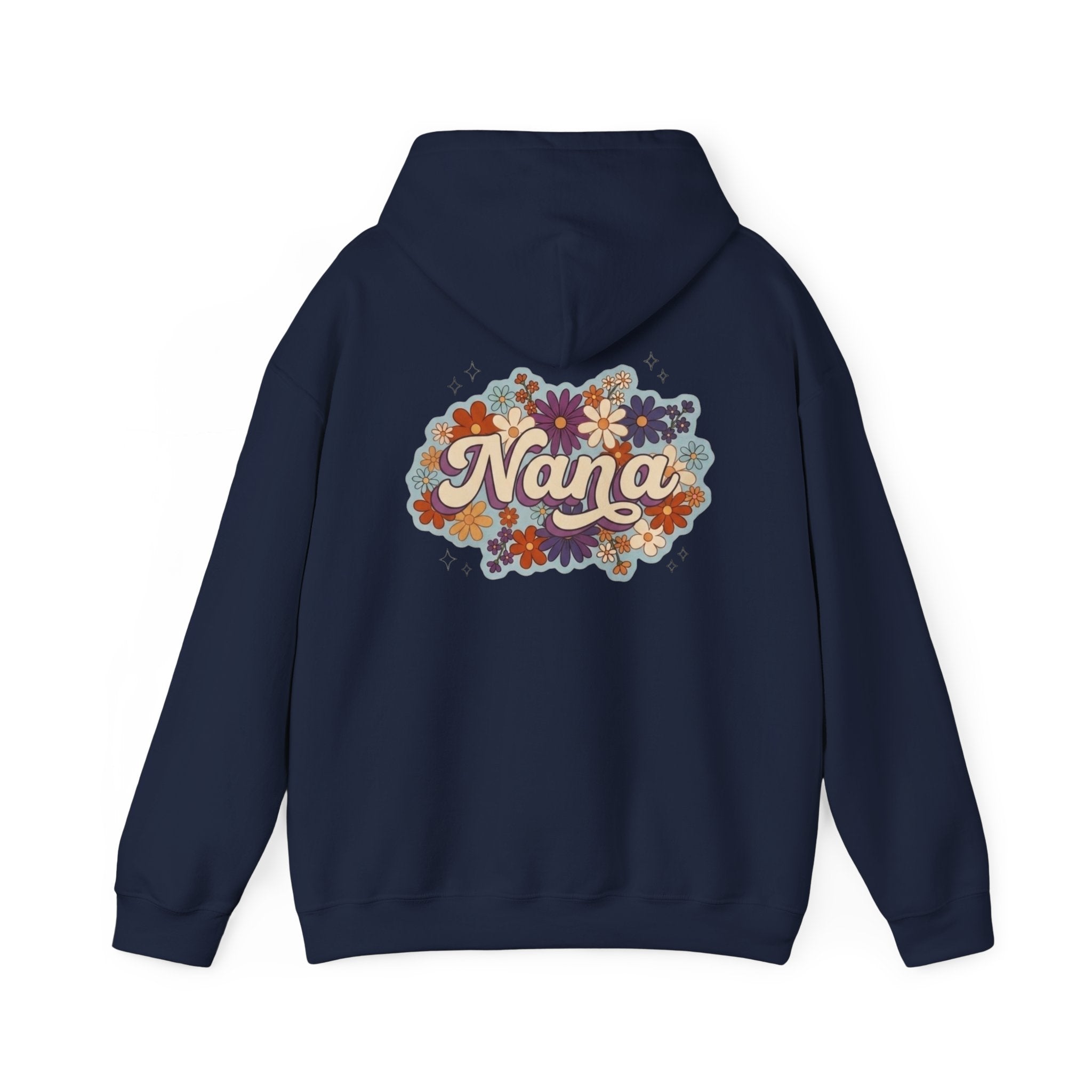 Nana Floral Hoodie — Retro Vintage Flower Grandma Sweatshirt