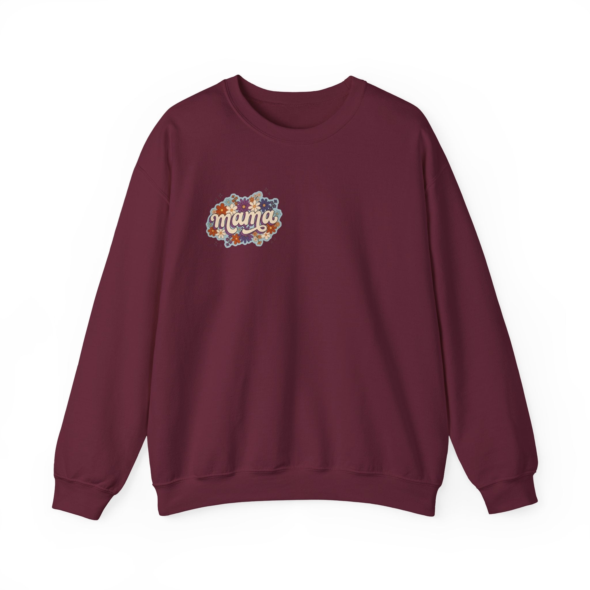 Mama Floral Crewneck Sweatshirt — Retro Floral "Mama" Pullover
