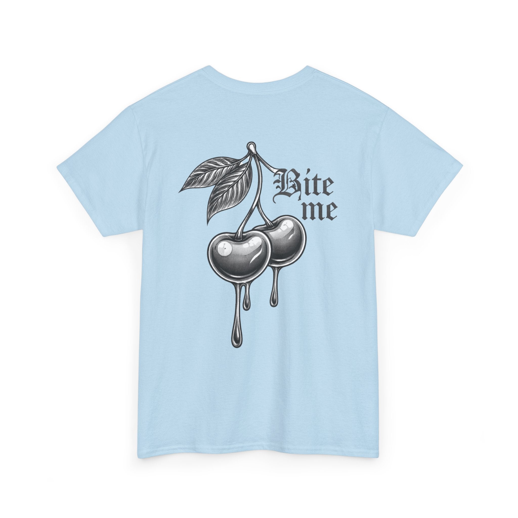 Bite Me Cherry Tee — Dripping Cherry Graphic T-Shirt
