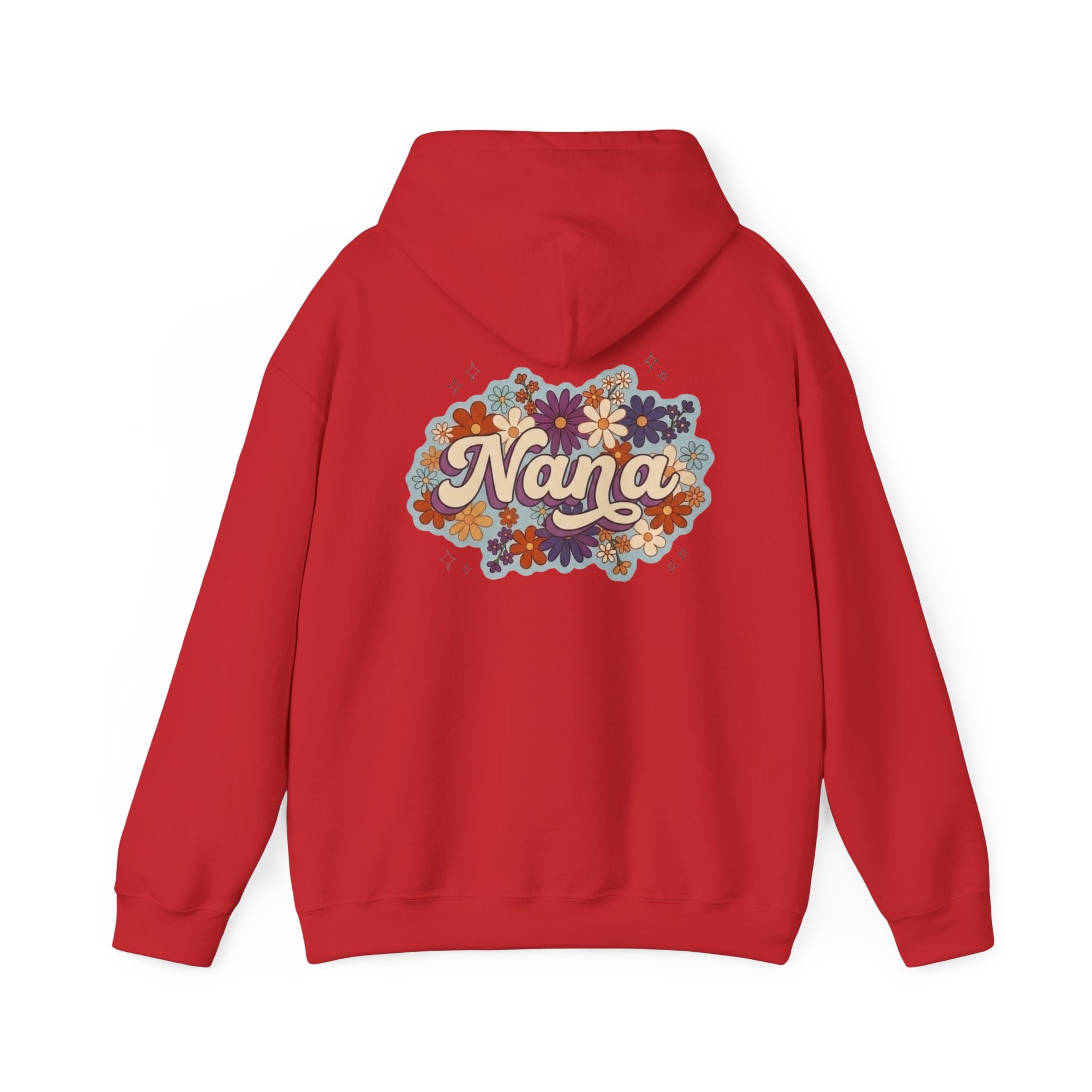 Nana Floral Hoodie — Retro Vintage Flower Grandma Sweatshirt