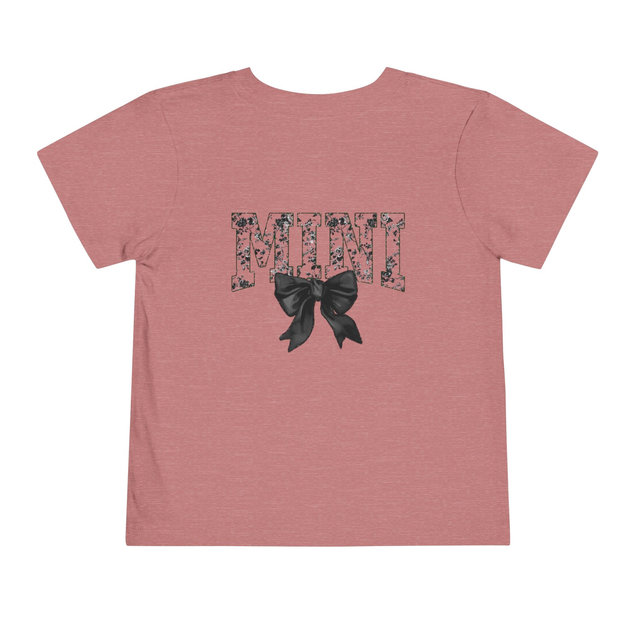 Mini Floral Bow Toddler Tee — "Mini" Graphic Kids Shirt