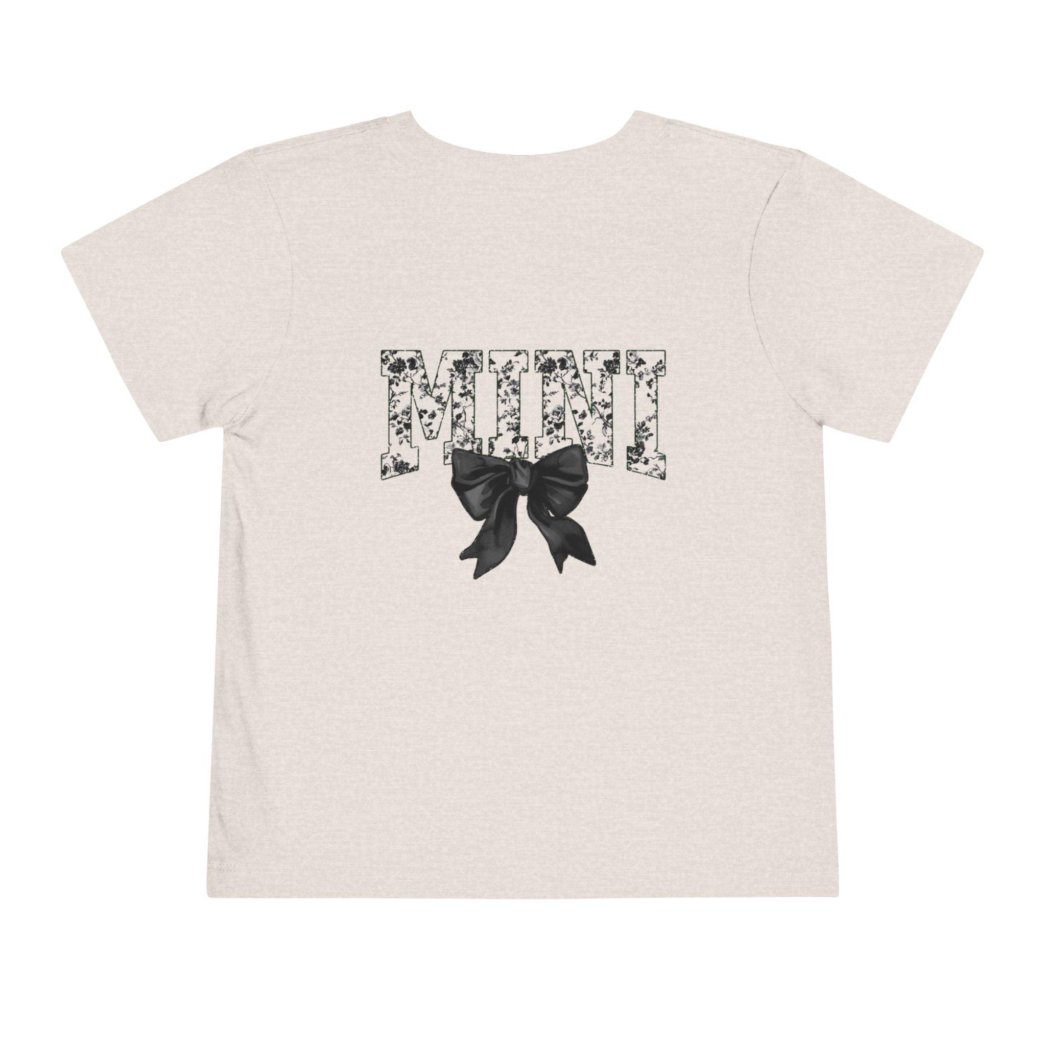 Mini Floral Bow Toddler Tee — "Mini" Graphic Kids Shirt