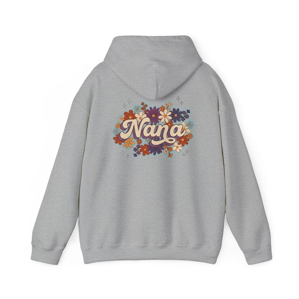 Nana Floral Hoodie — Retro Vintage Flower Grandma Sweatshirt