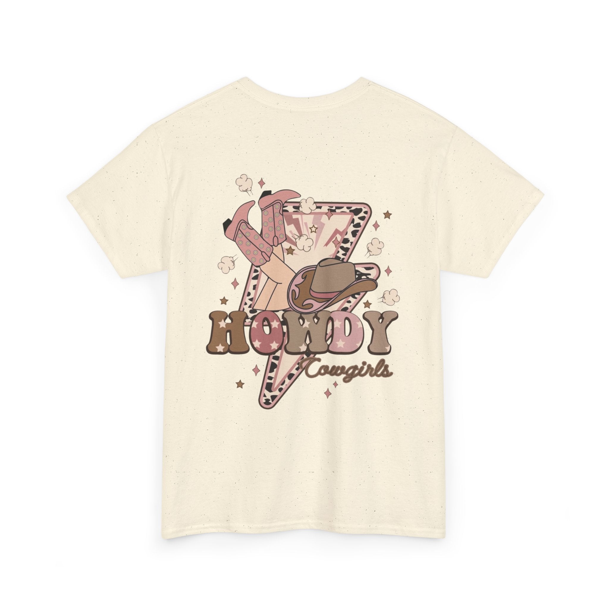 Howdy Cowgirl T-Shirt — Retro Western Lightning Cowgirl Graphic Tee