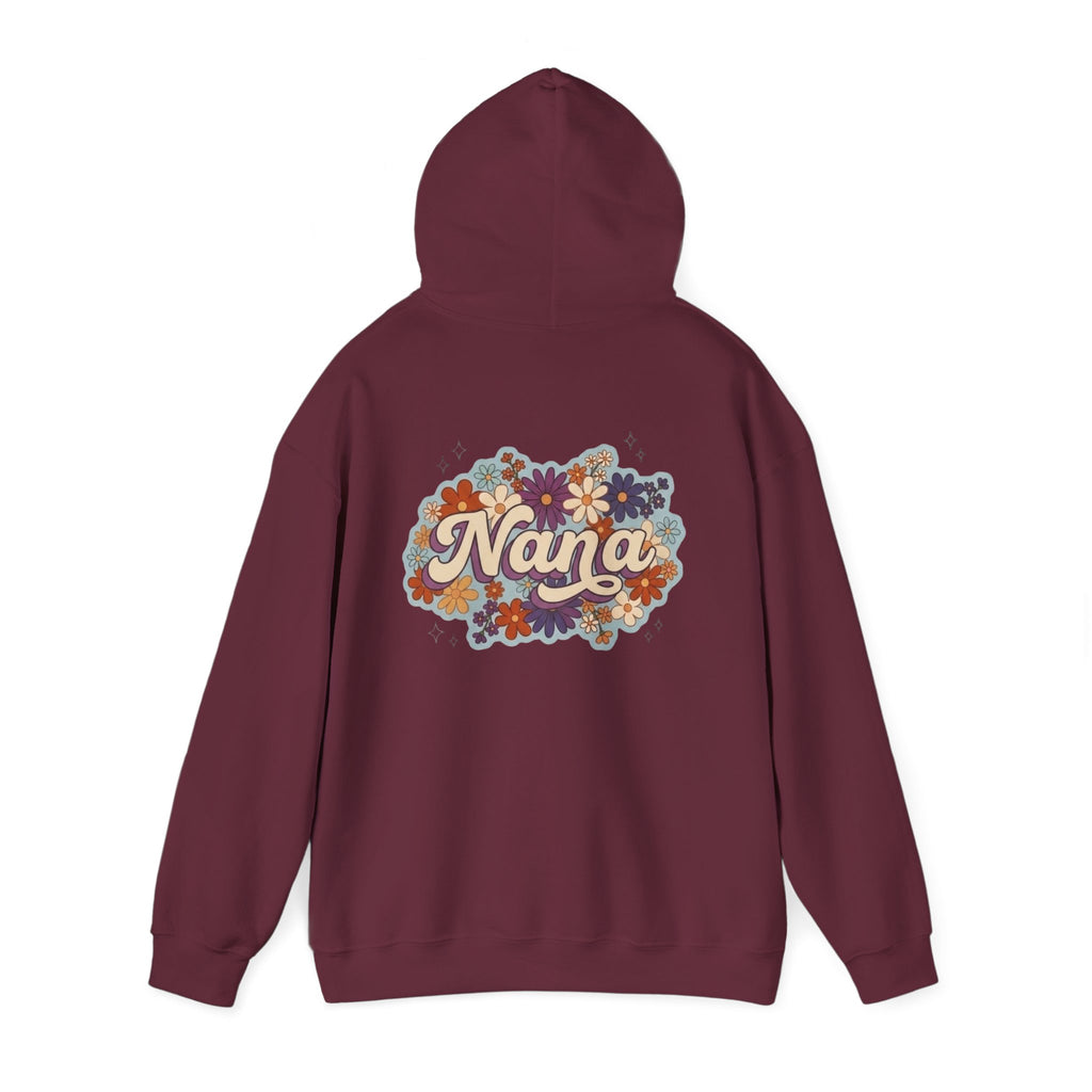 Nana Floral Hoodie — Retro Vintage Flower Grandma Sweatshirt
