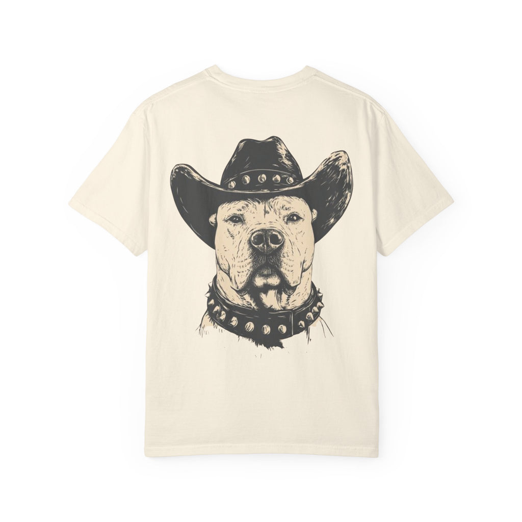 Cowboy Pitbull T-Shirt — Vintage Dog with Cowboy Hat Graphic