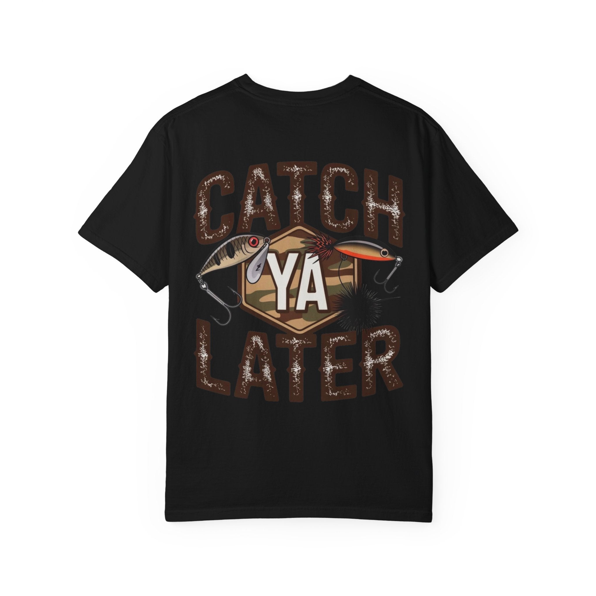 Catch Ya Later Fishing T-Shirt — Retro Lures & Camo Graphic Tee