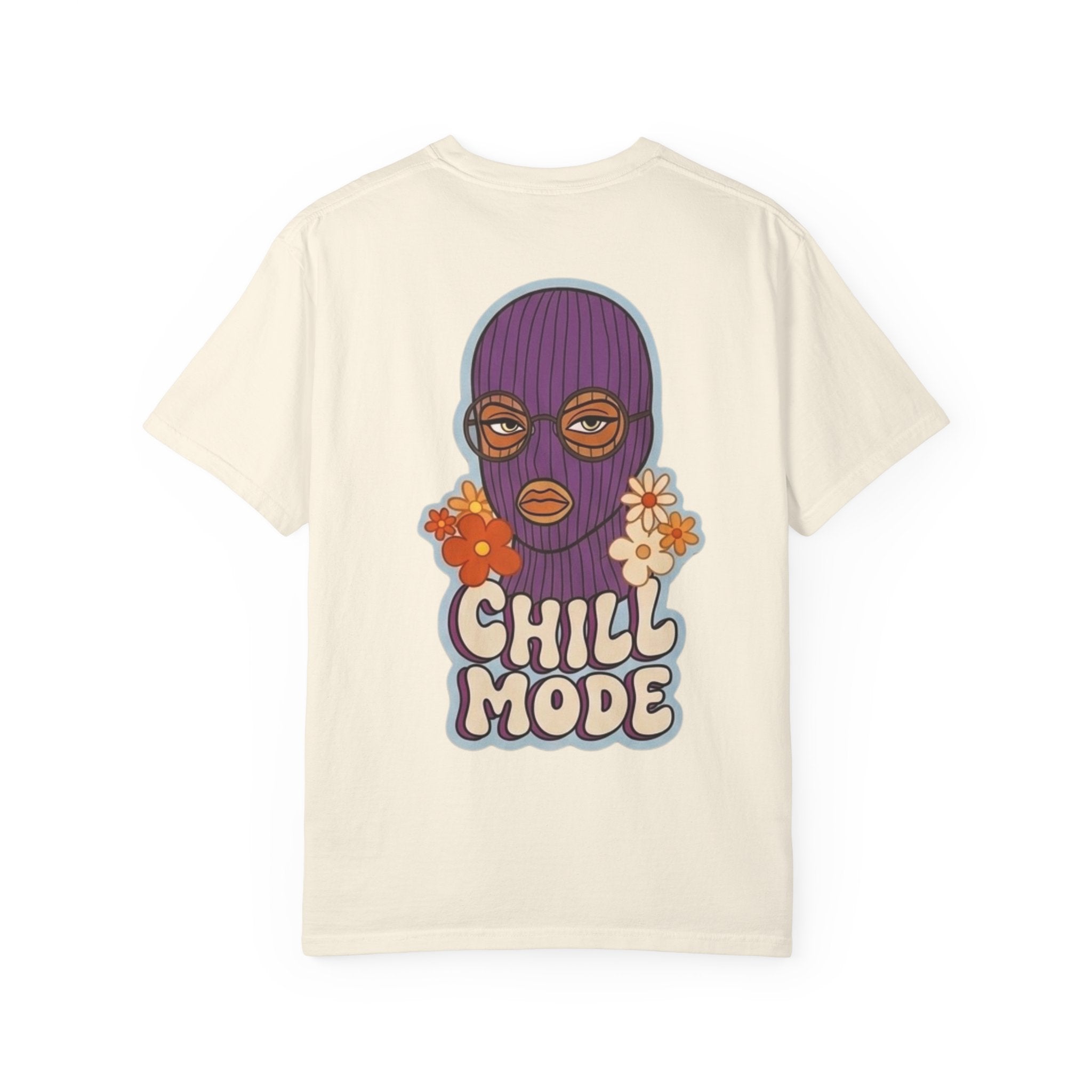 Chill Mode Ski Mask T-Shirt — Retro Floral Graphic Tees