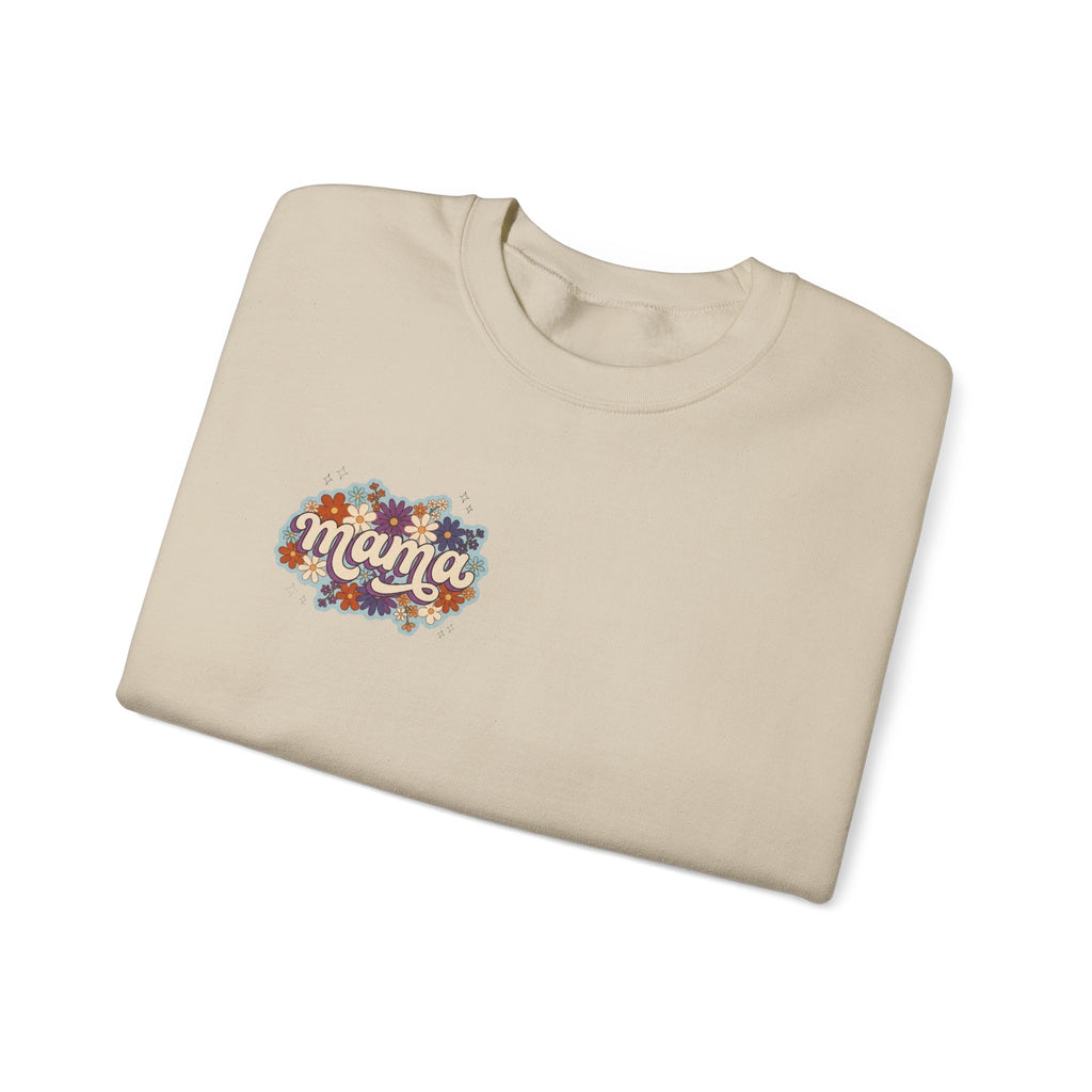 Mama Floral Crewneck Sweatshirt — Retro Floral "Mama" Pullover