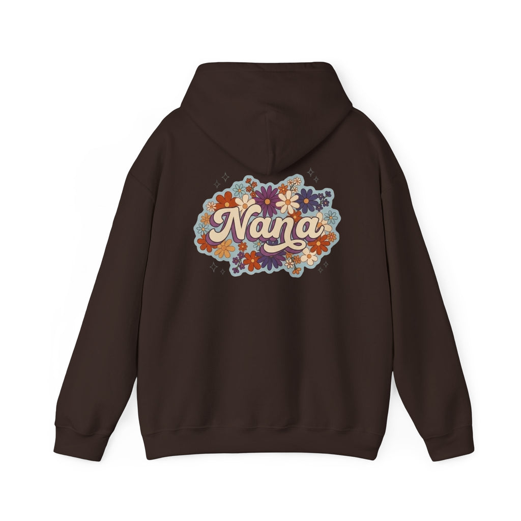 Nana Floral Hoodie — Retro Vintage Flower Grandma Sweatshirt