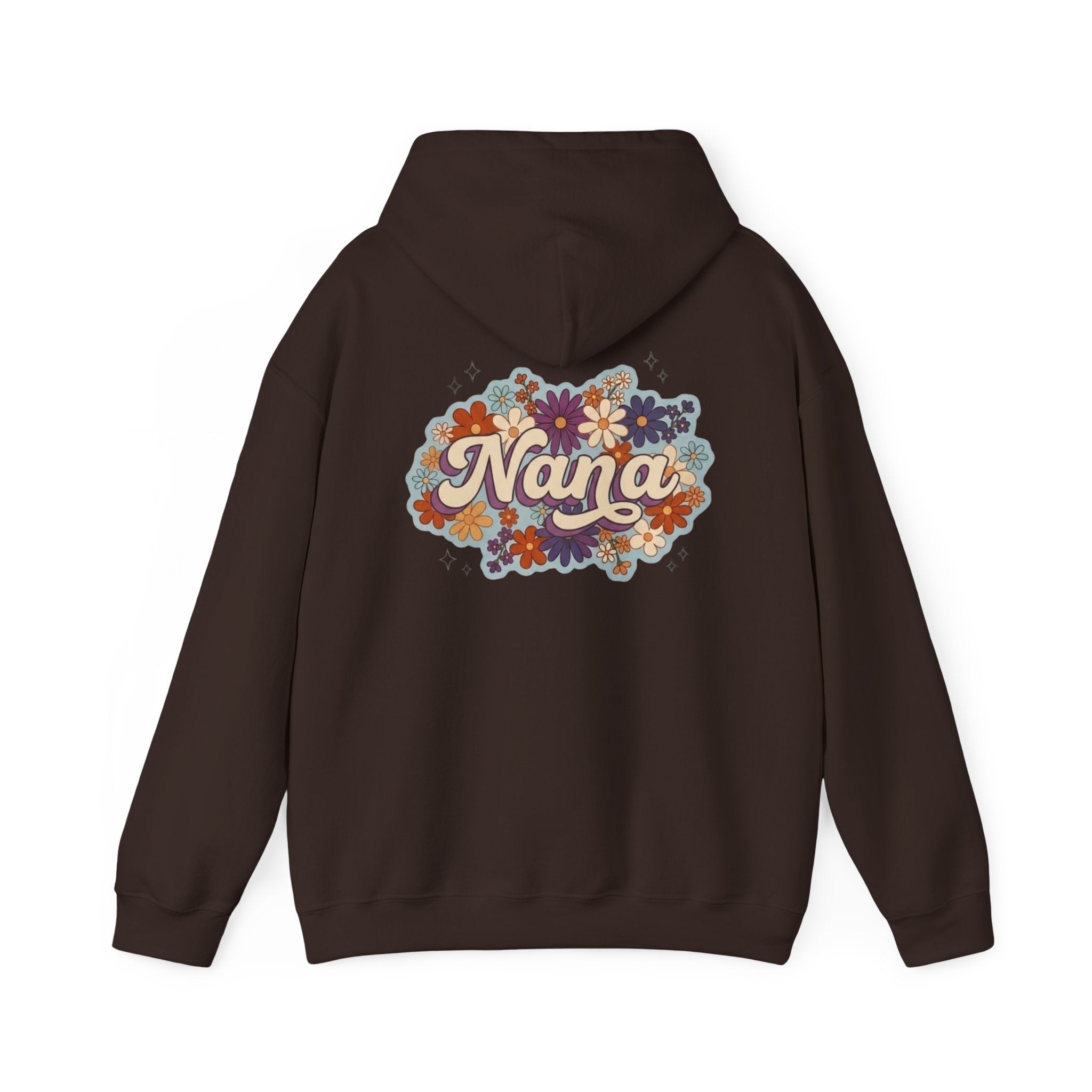 Nana Floral Hoodie — Retro Vintage Flower Grandma Sweatshirt