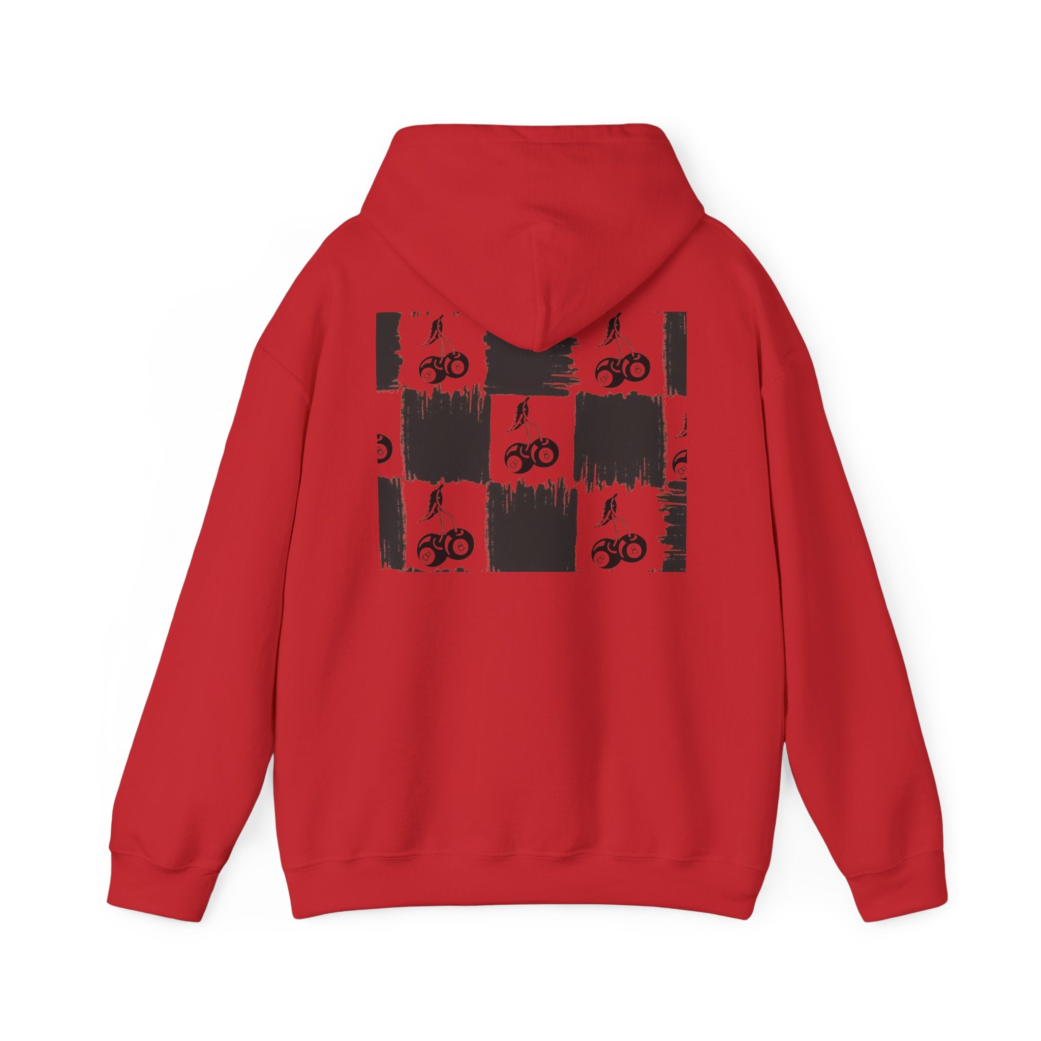 Cherry Checkerboard Hoodie —  Pattern Hooded Sweatshirt