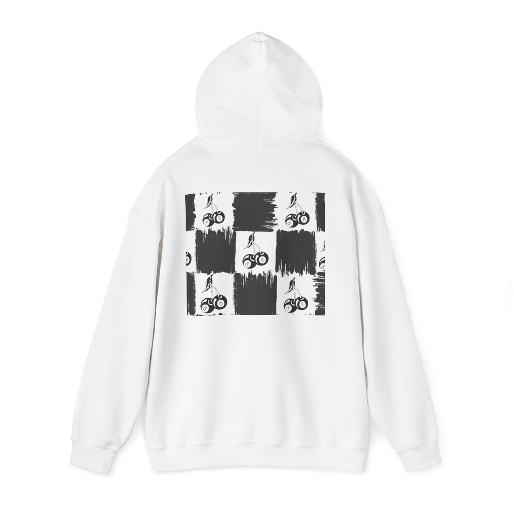 Cherry Checkerboard Hoodie —  Pattern Hooded Sweatshirt