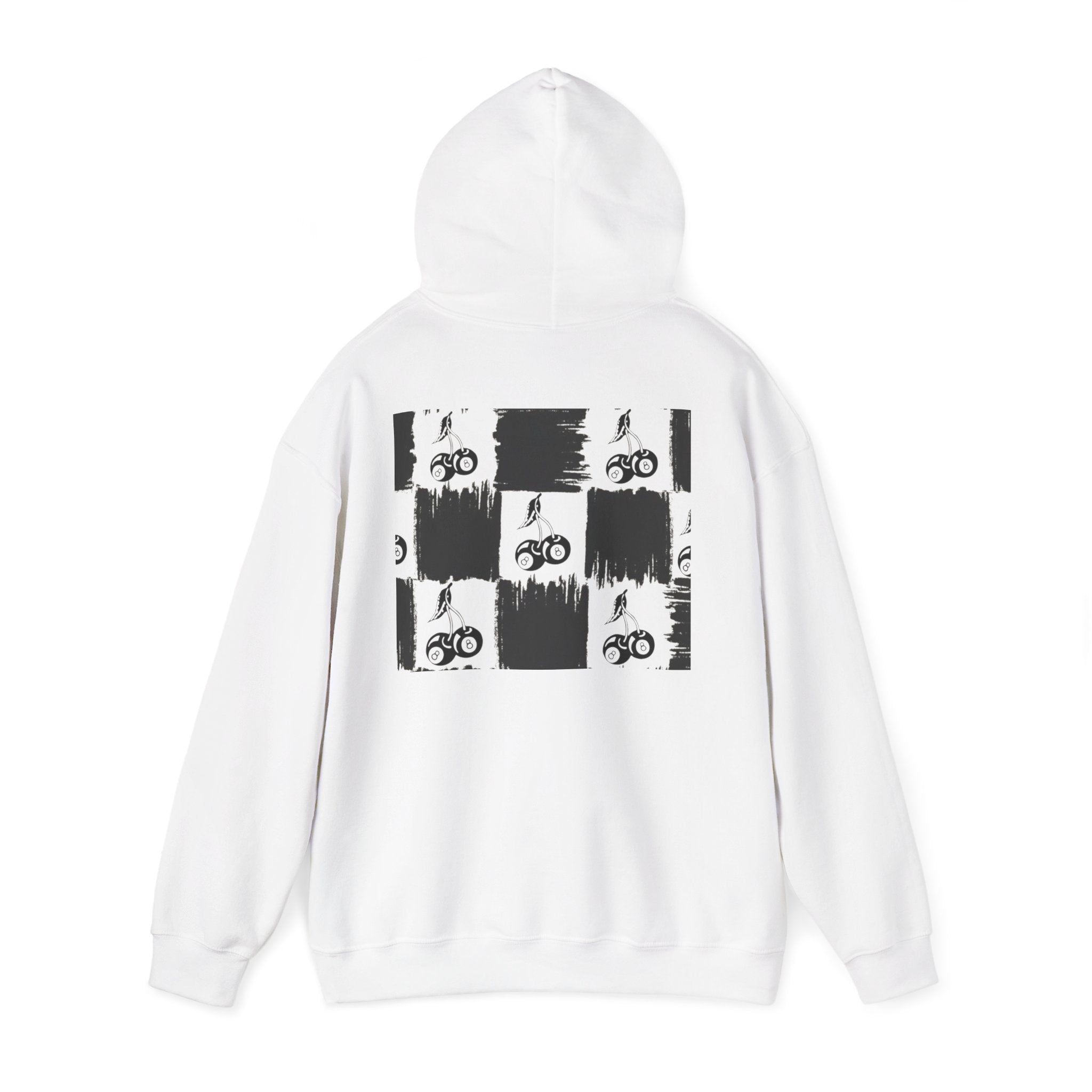 Cherry Checkerboard Hoodie —  Pattern Hooded Sweatshirt