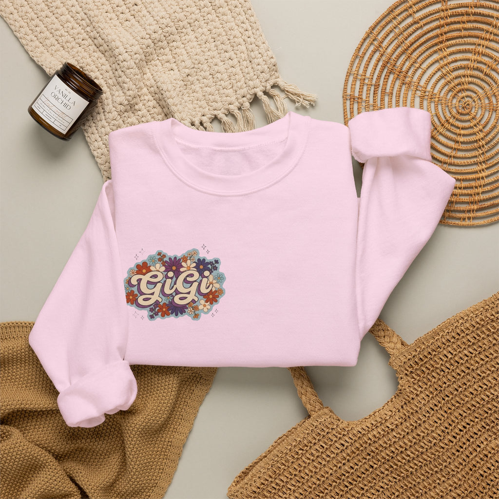 Gigi Floral Crewneck Sweatshirt — Vintage Flower Graphic Sweatshirt