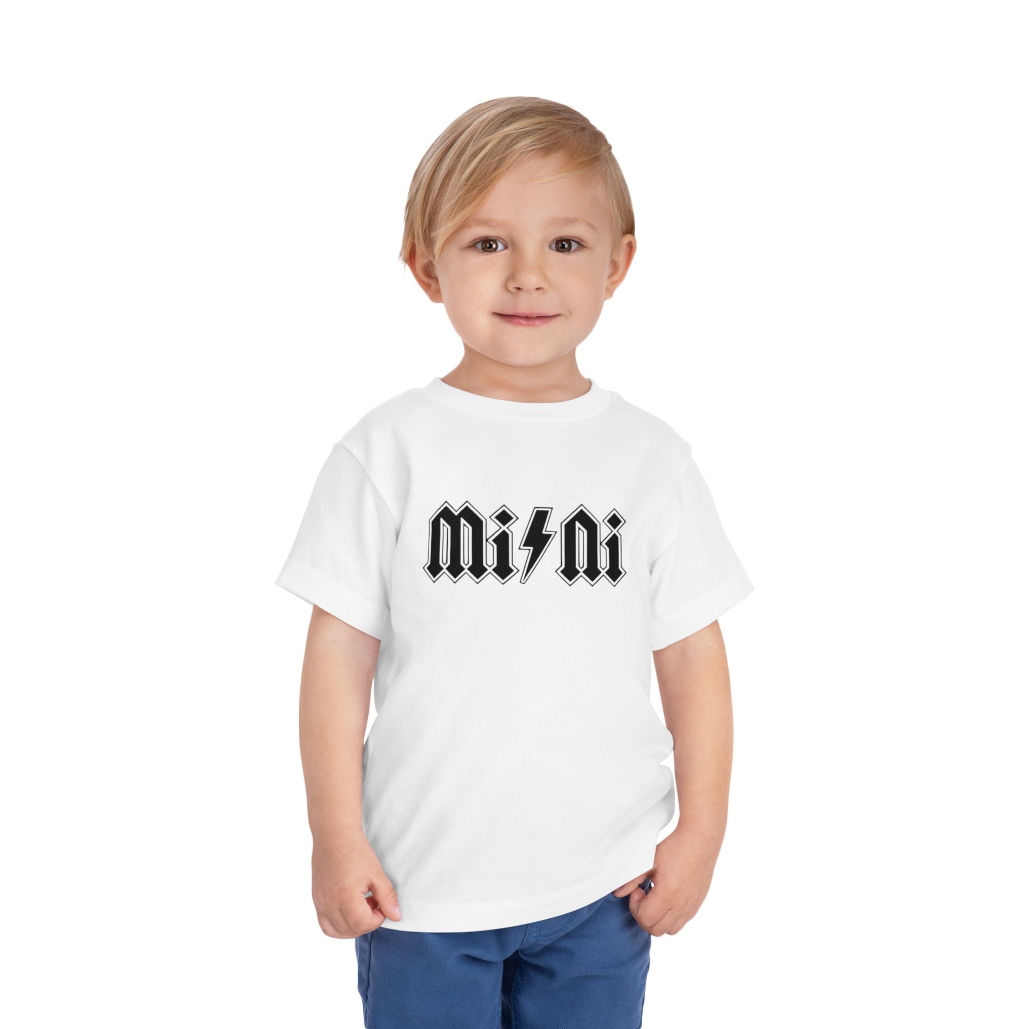 Mini Lightning Toddler Tee — Gothic Rock-Inspired 'Mini' Graphic Shirt