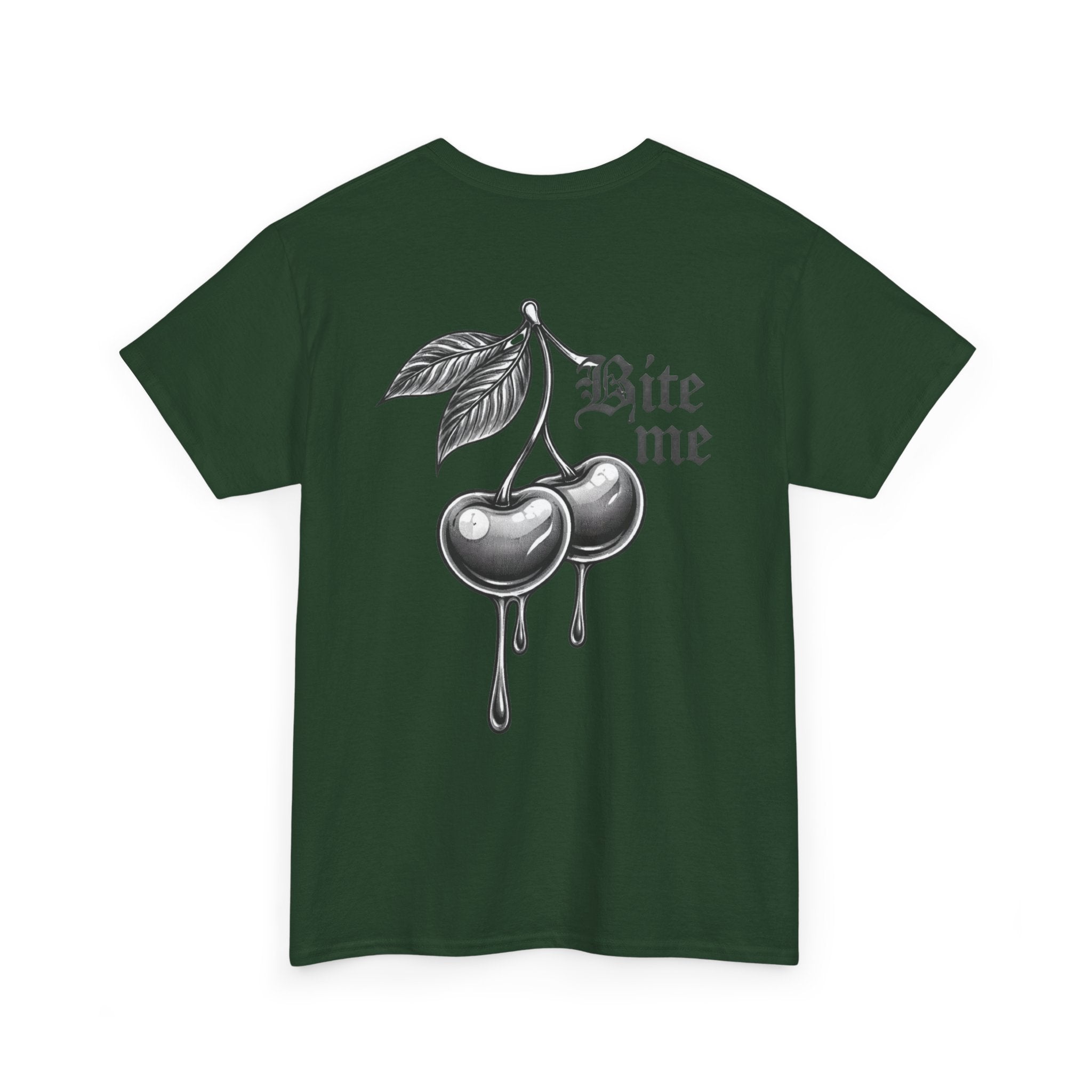 Bite Me Cherry Tee — Dripping Cherry Graphic T-Shirt
