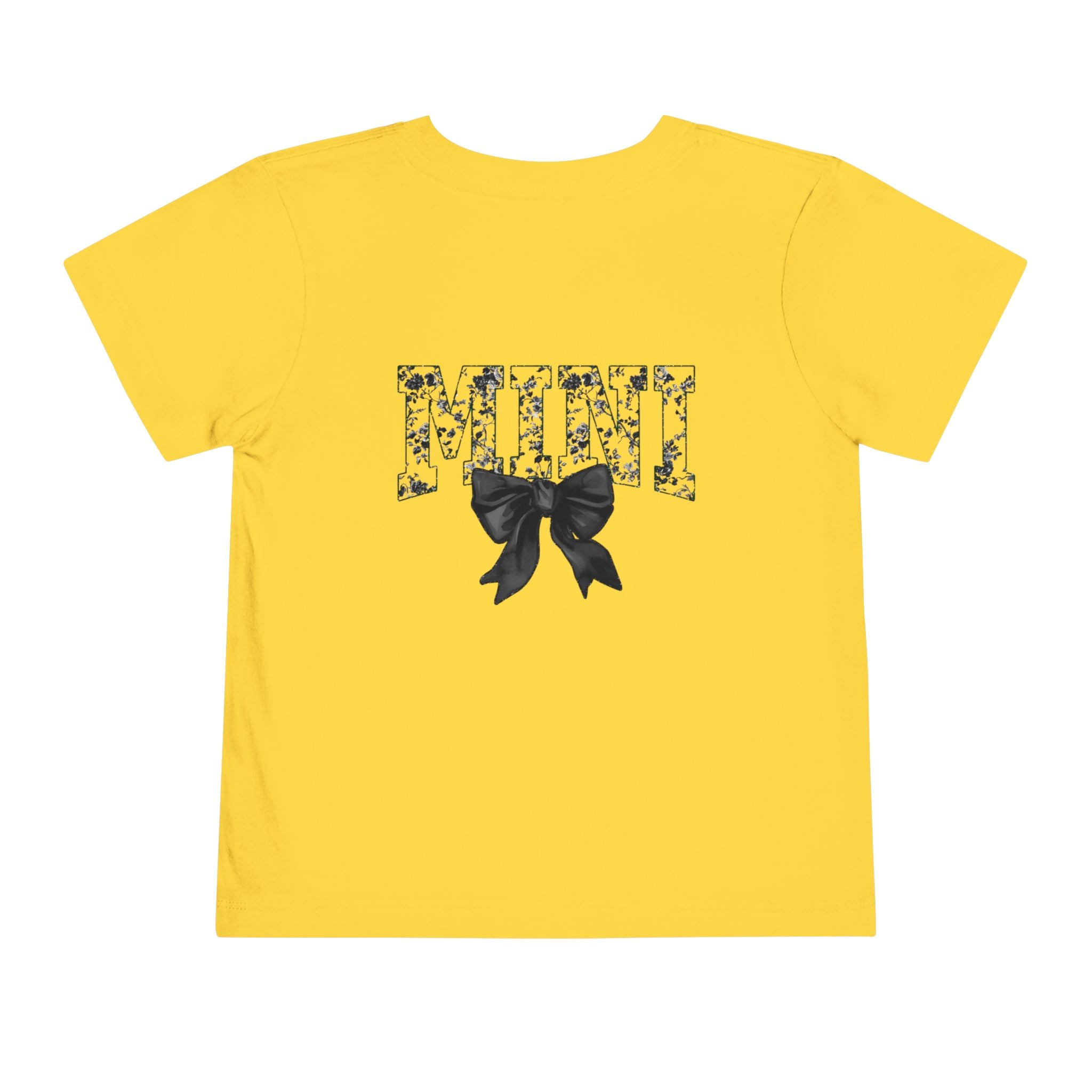 Mini Floral Bow Toddler Tee — "Mini" Graphic Kids Shirt