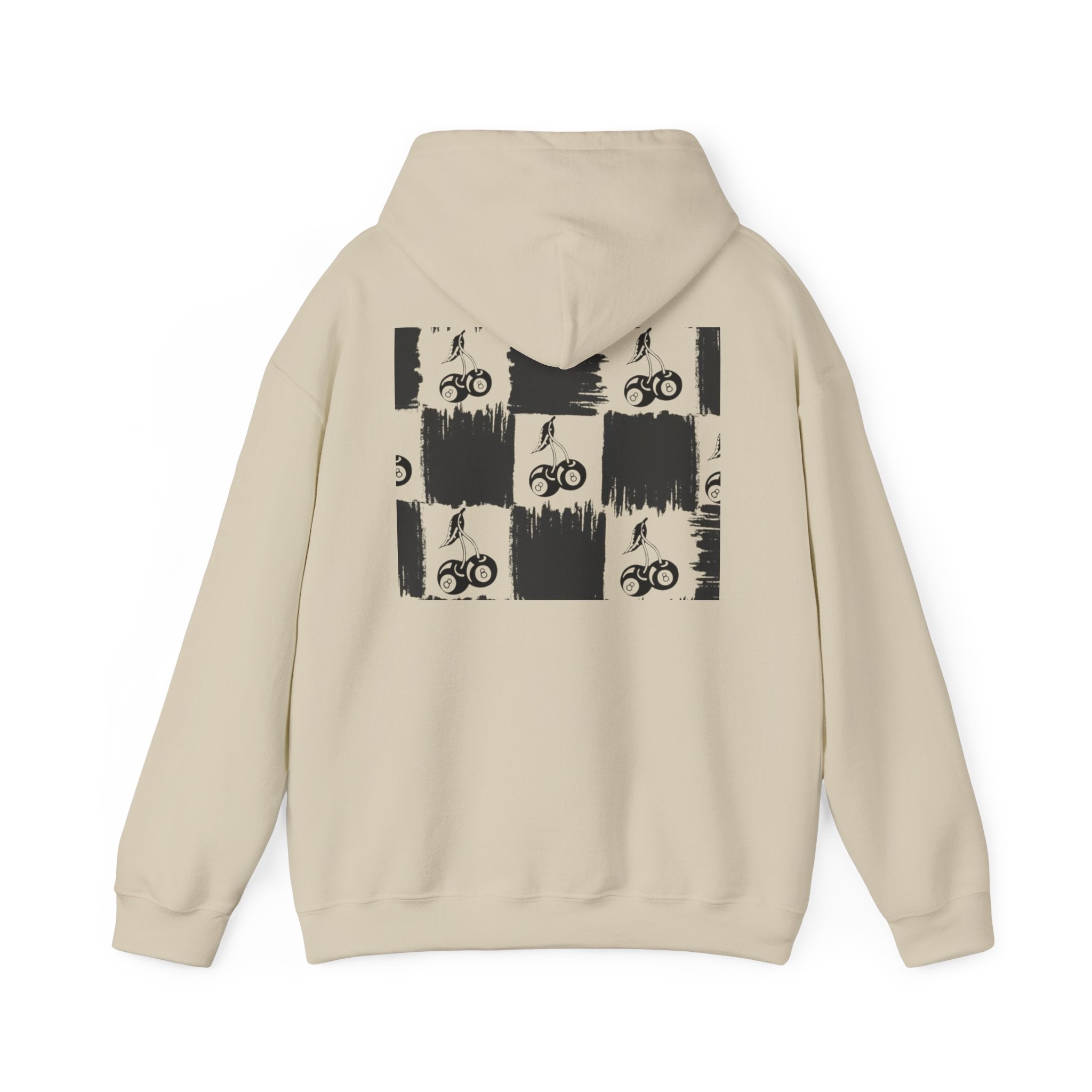 Cherry Checkerboard Hoodie —  Pattern Hooded Sweatshirt