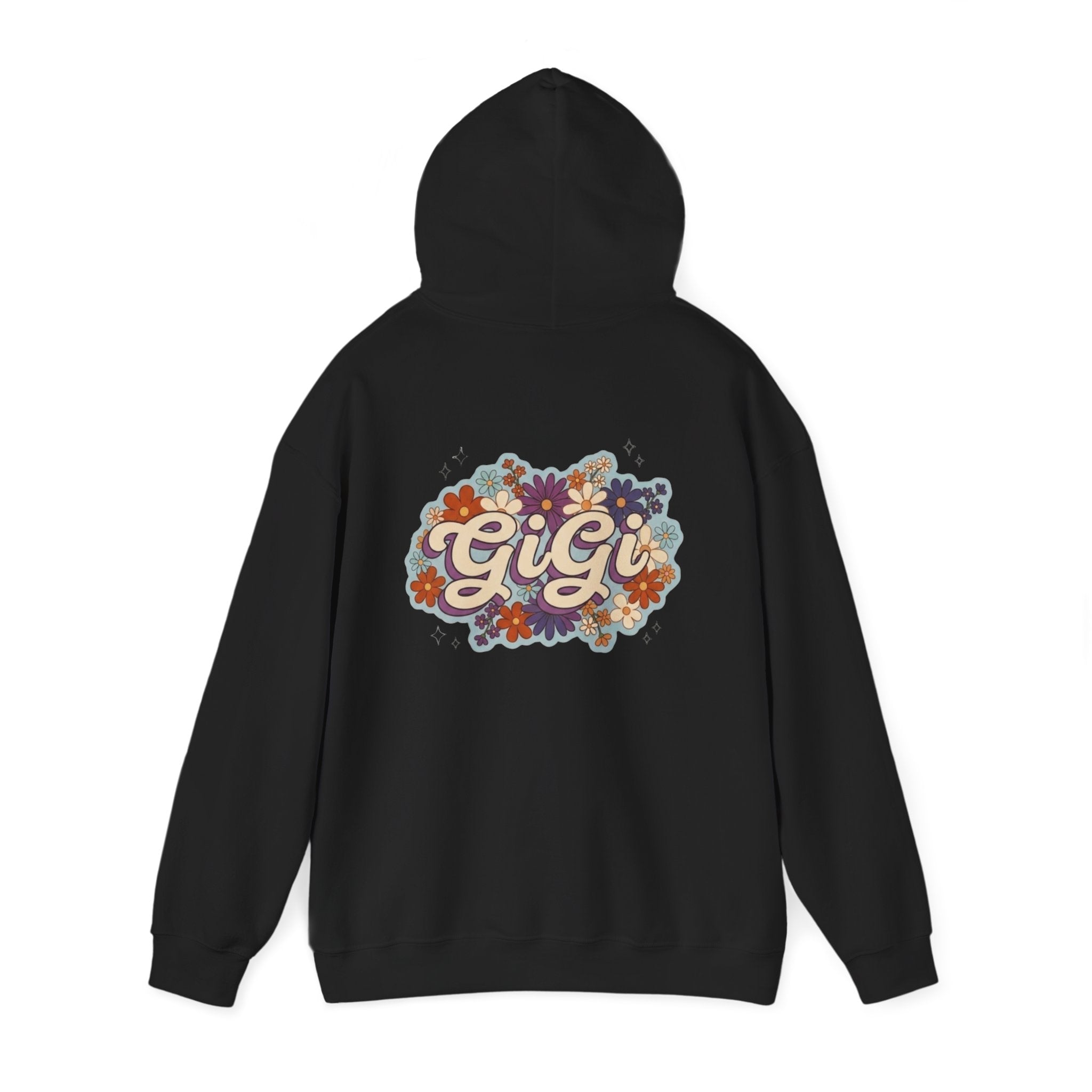 Gigi Floral Retro Hoodie — Vintage Script Flower Design
