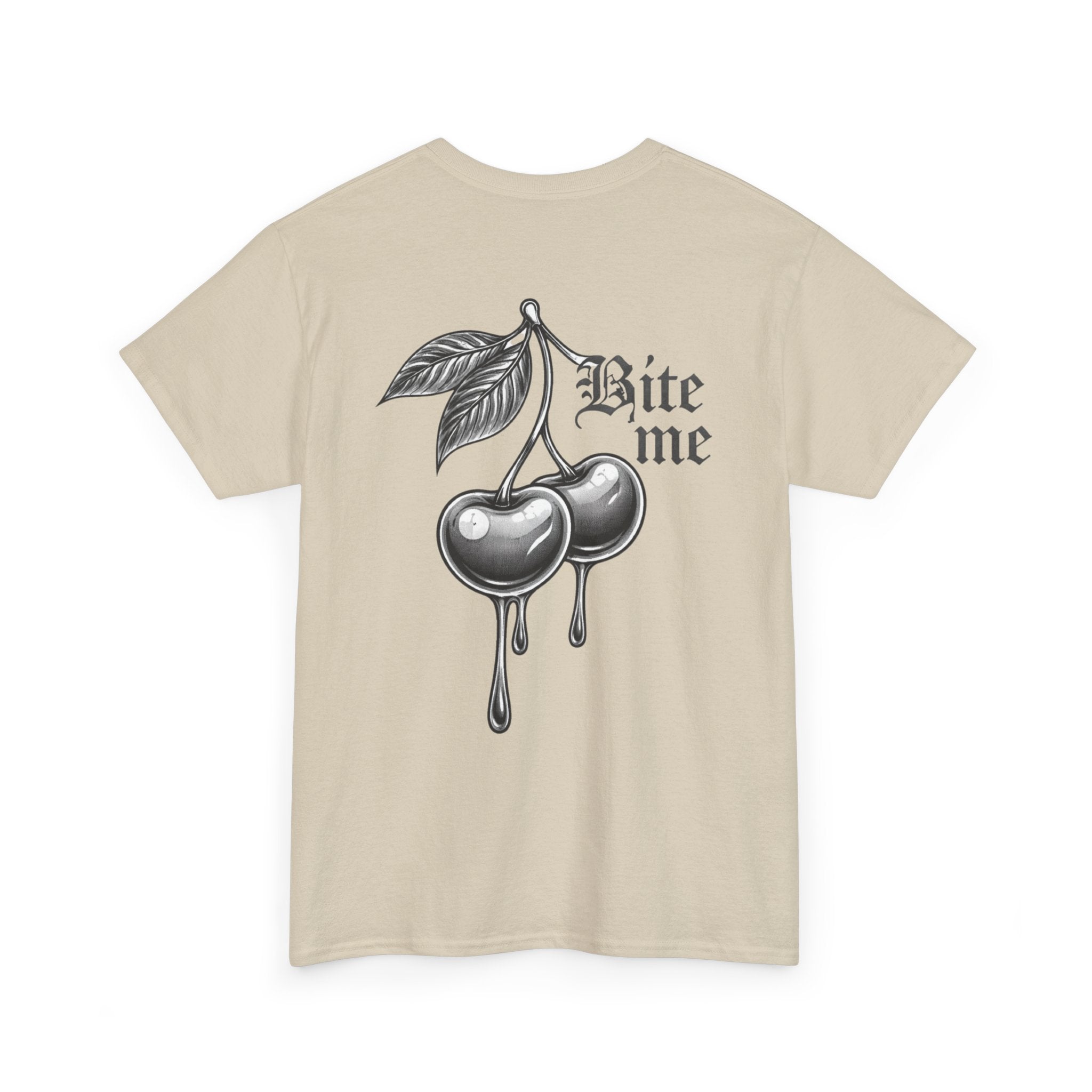 Bite Me Cherry Tee — Dripping Cherry Graphic T-Shirt